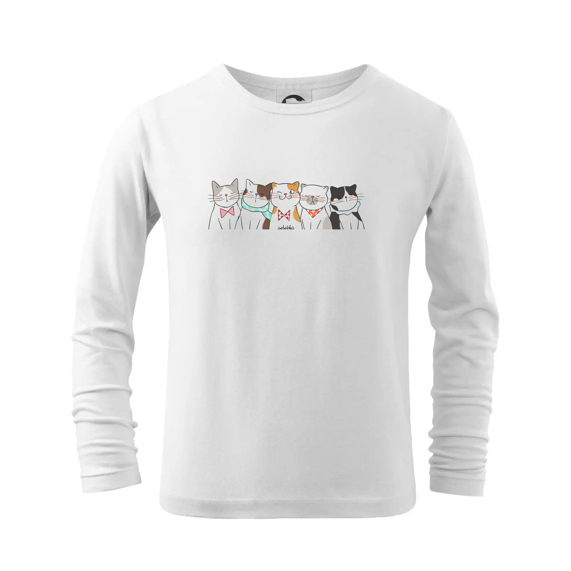 Vtipná tričká s mačkou - Päť mačiek - Tričko detské Long Sleeve