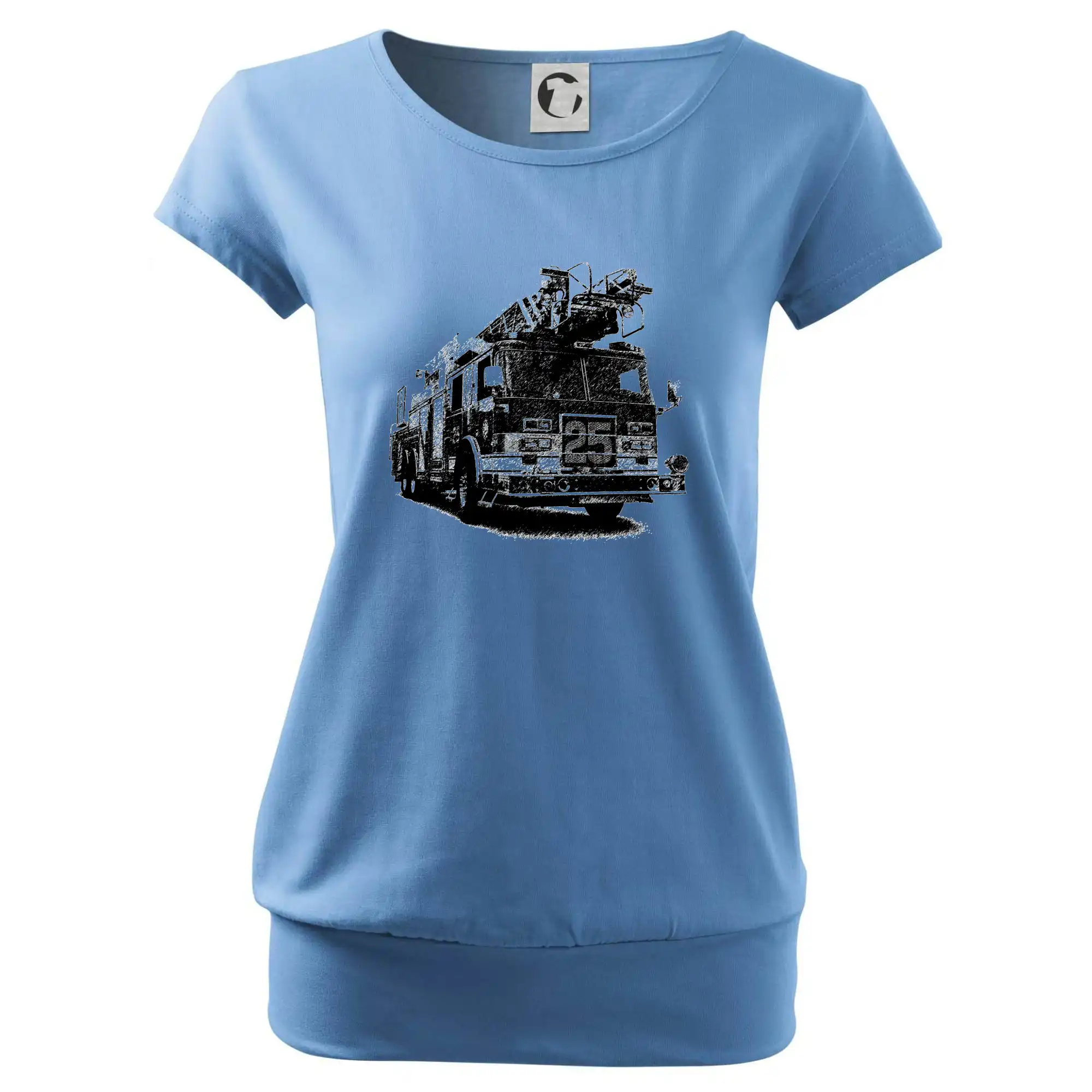 Originálne tričká pre hasičov - Hasičské auto 25 - Voľné tričko city