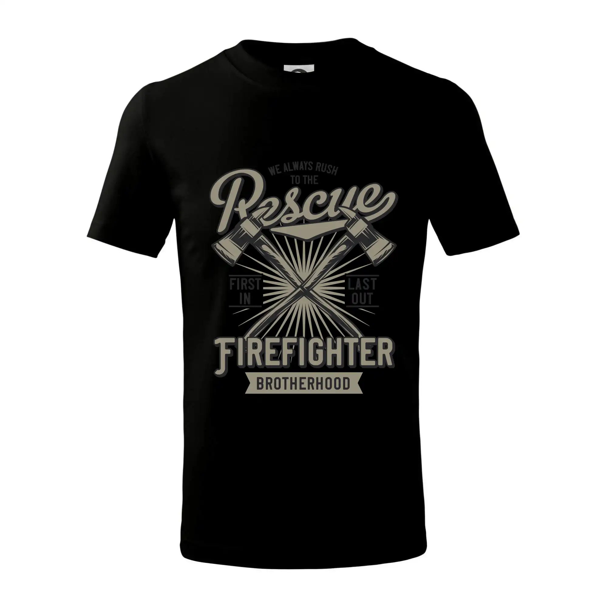 Originálne tričká pre hasičov - Rescue Firefighter - Tričko detské bavlnené