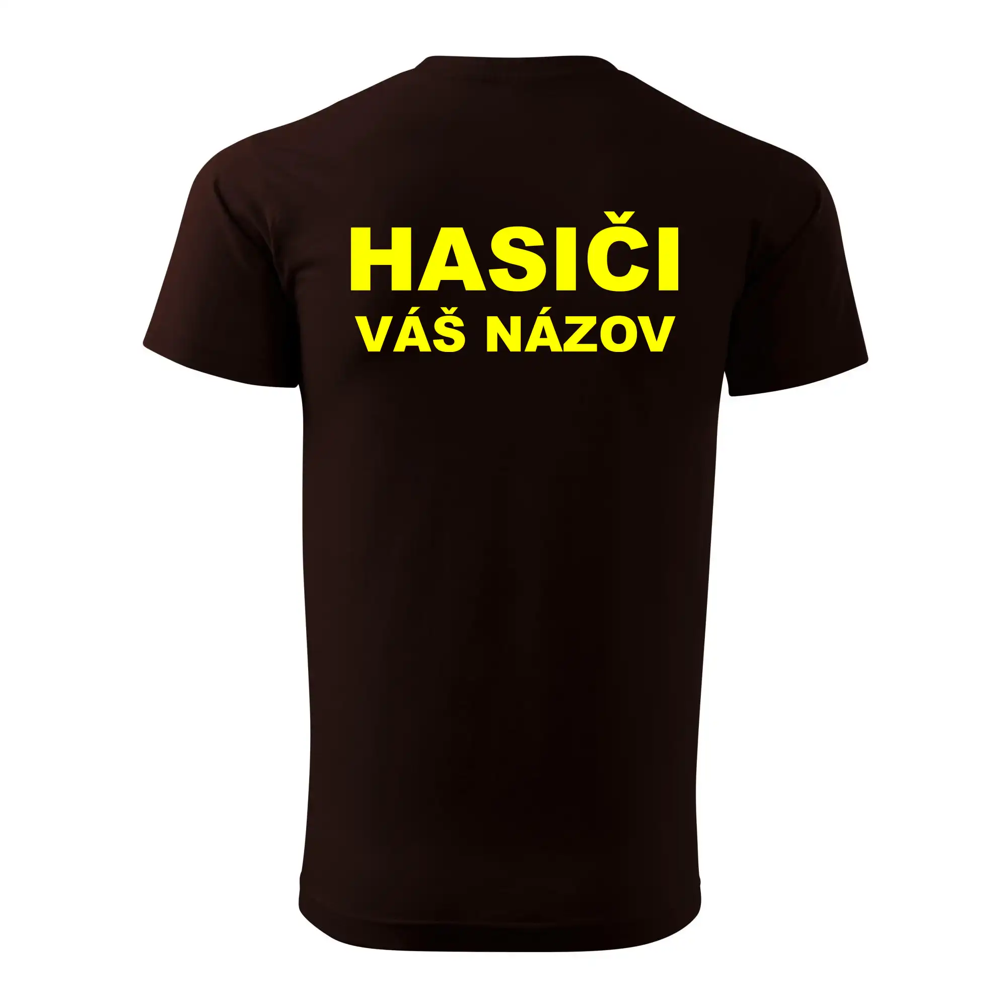 Hasiči - žltý nápis - váš názov zboru