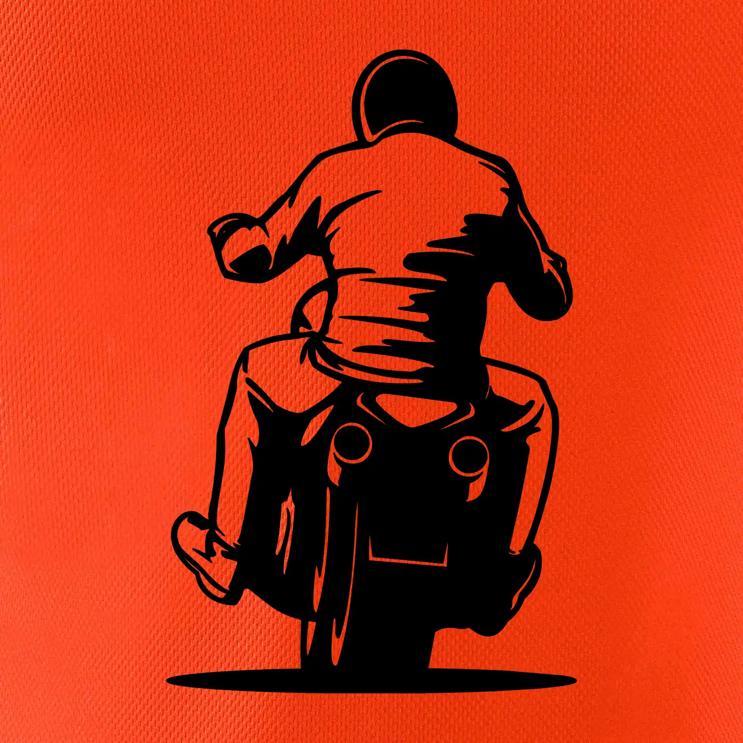 Motorkář na zádech - chopper