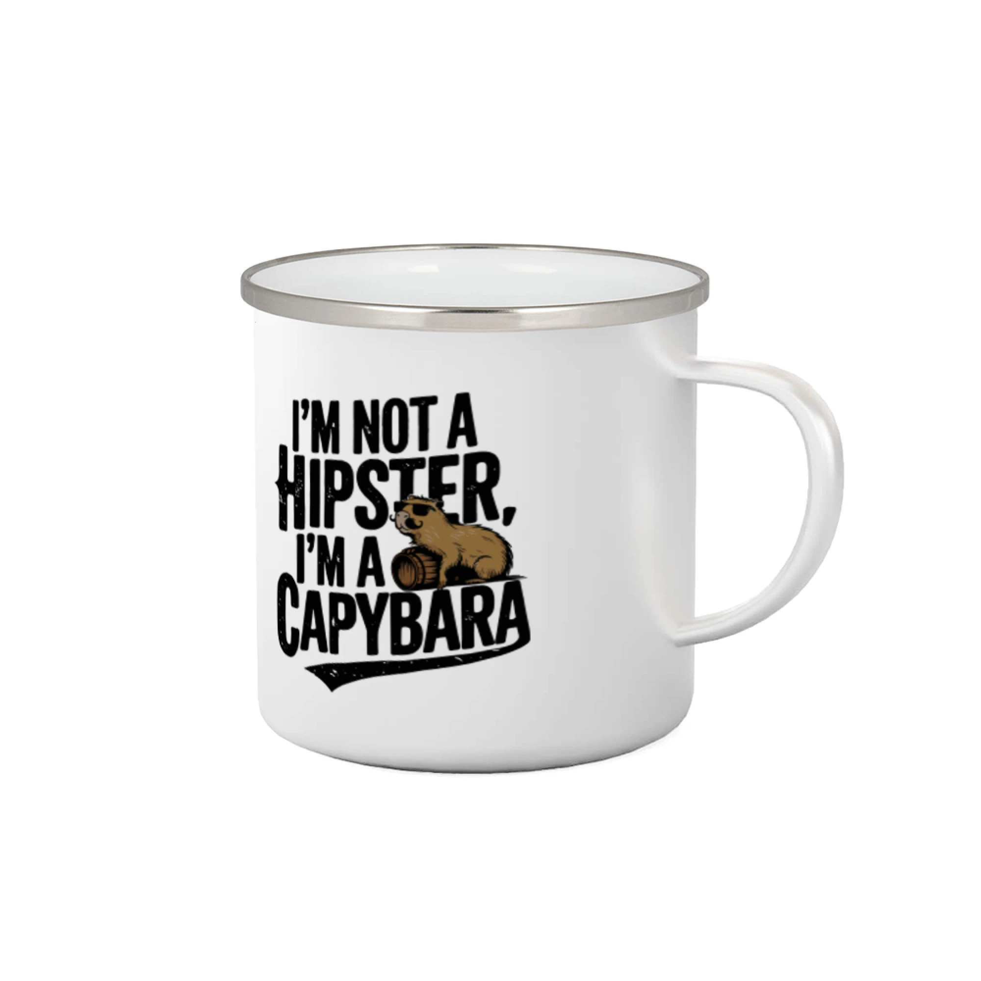 Tričká so zvieratami - I'm not a hipster, I'm a capybara - Plecháčik