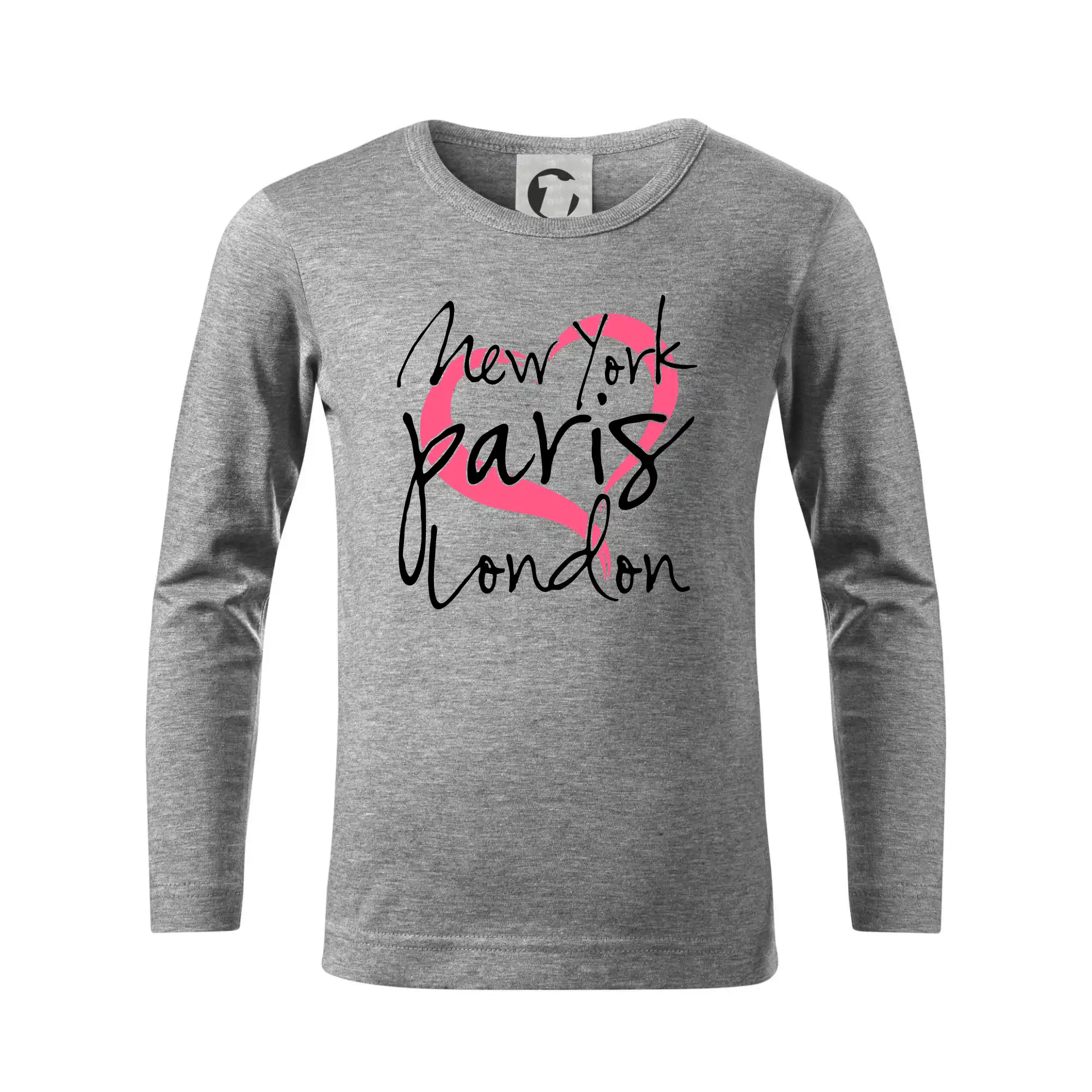 Tričká Francúzsko - I love NYC Paris London - Tričko detské Long Sleeve