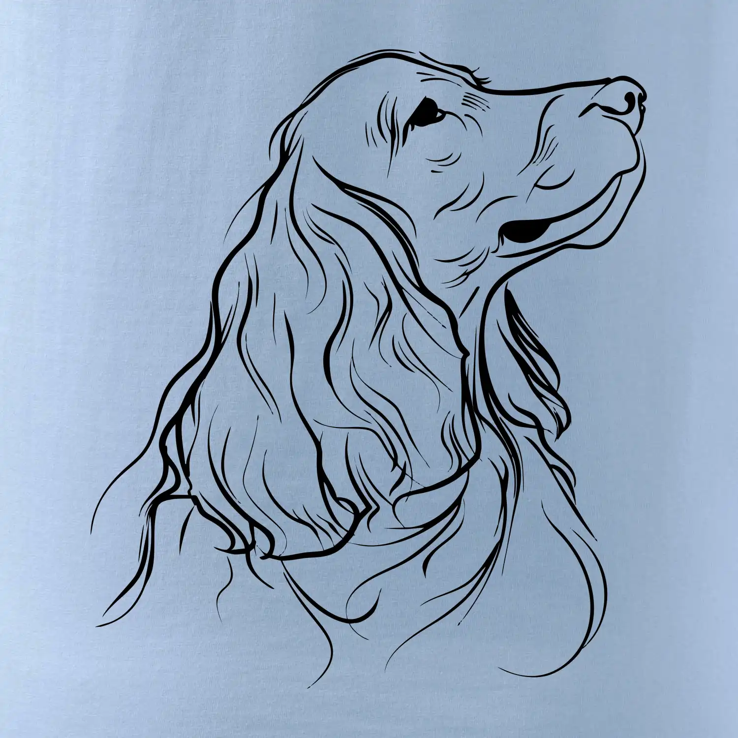 Anglický kokršpaněl černá kresba