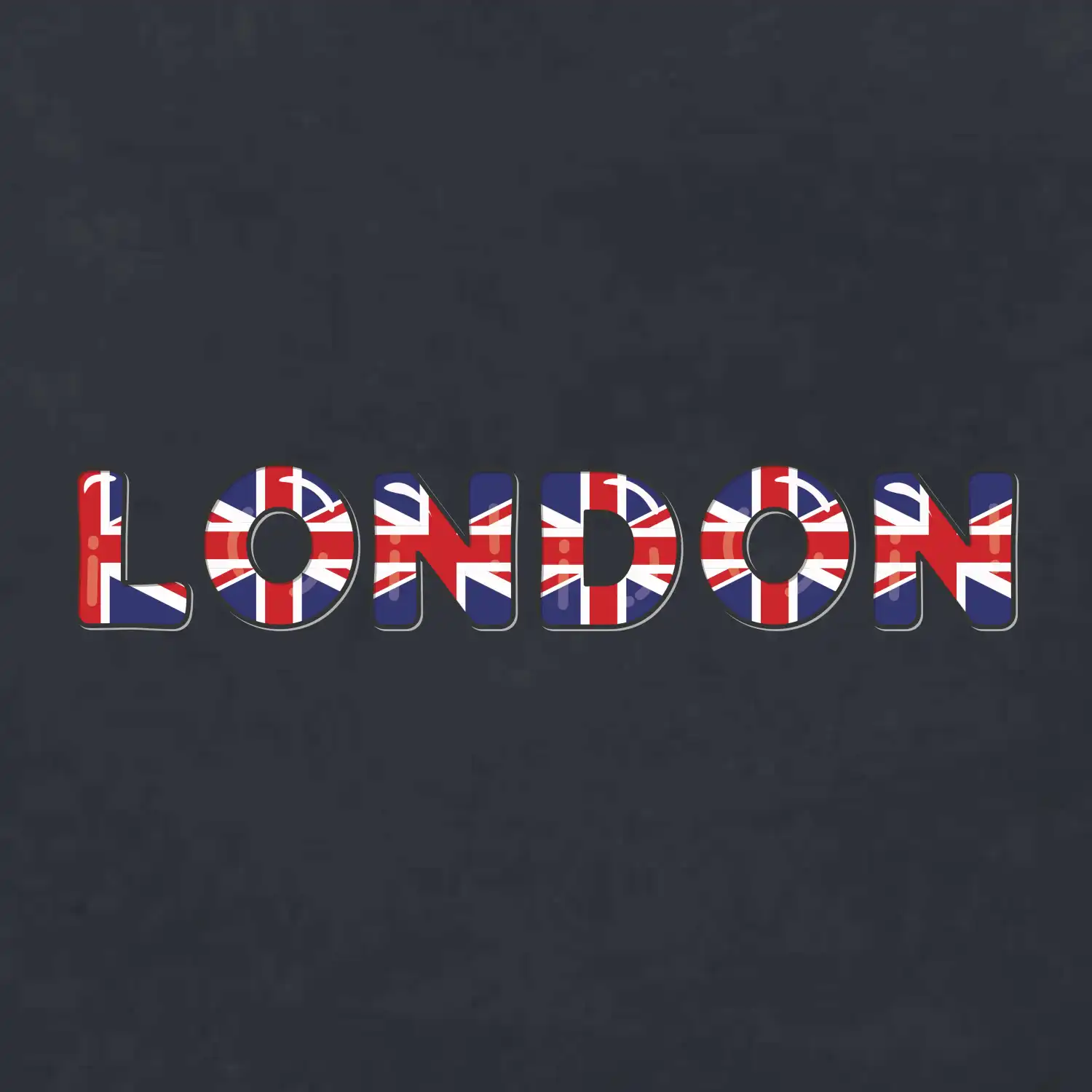 Nápis London vlajka