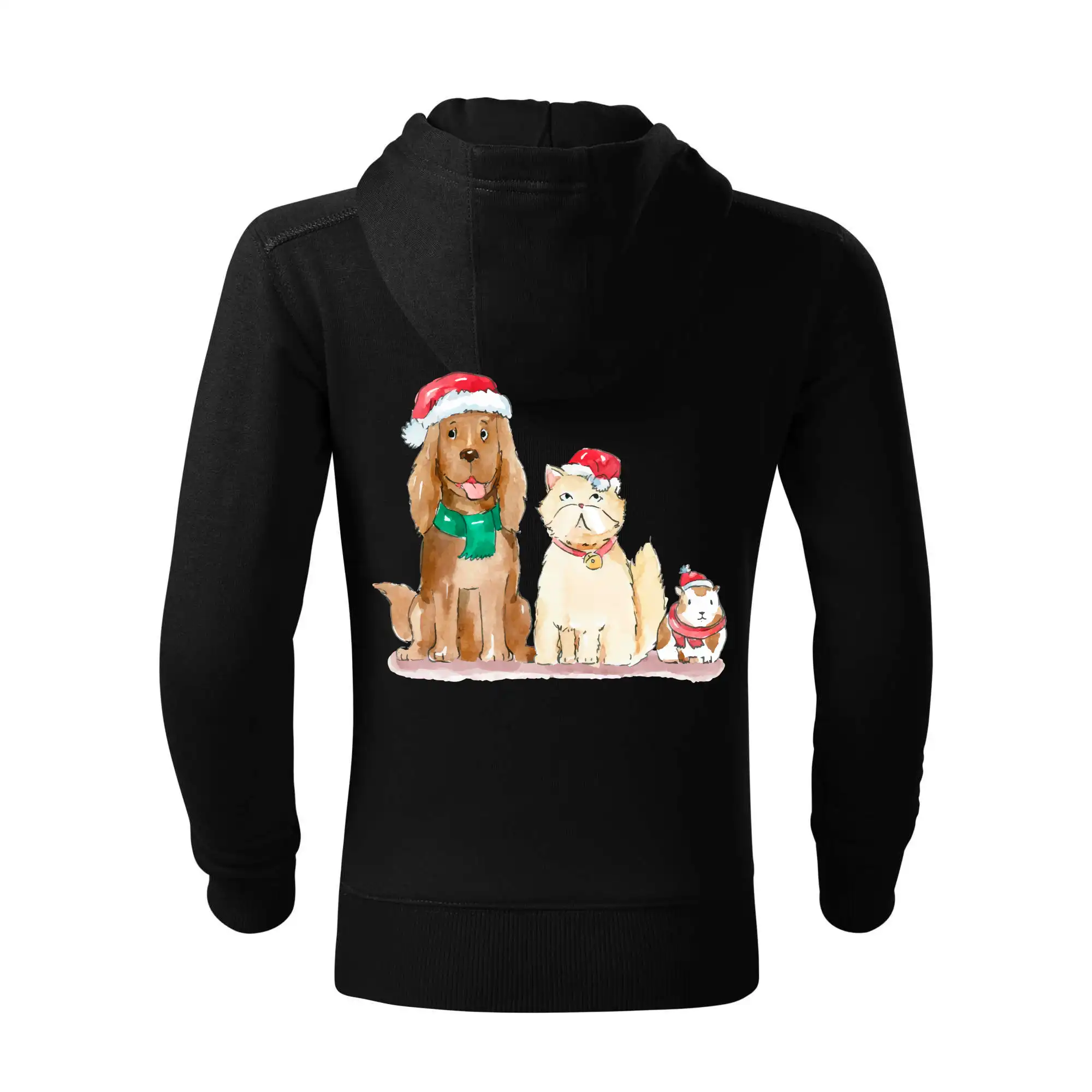 Veselé vánoce - pes, křeček a kočka