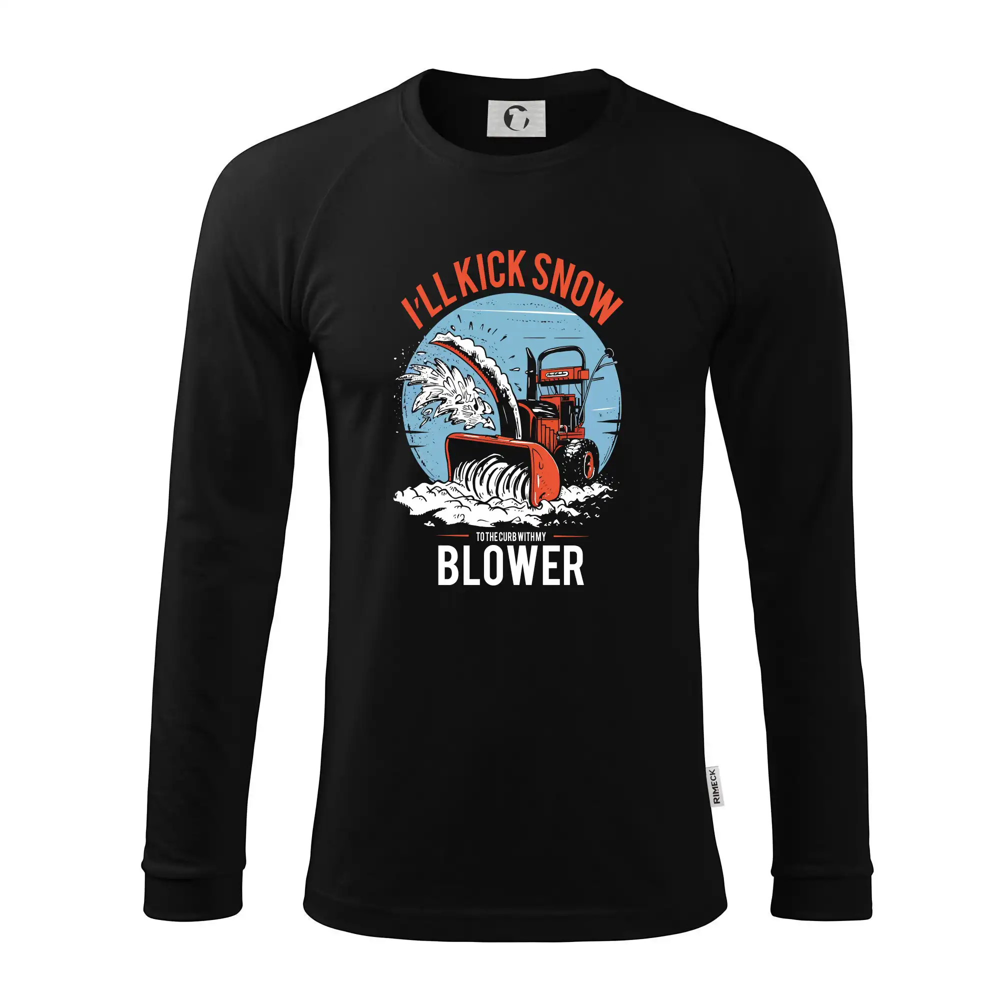 Kick snow blower