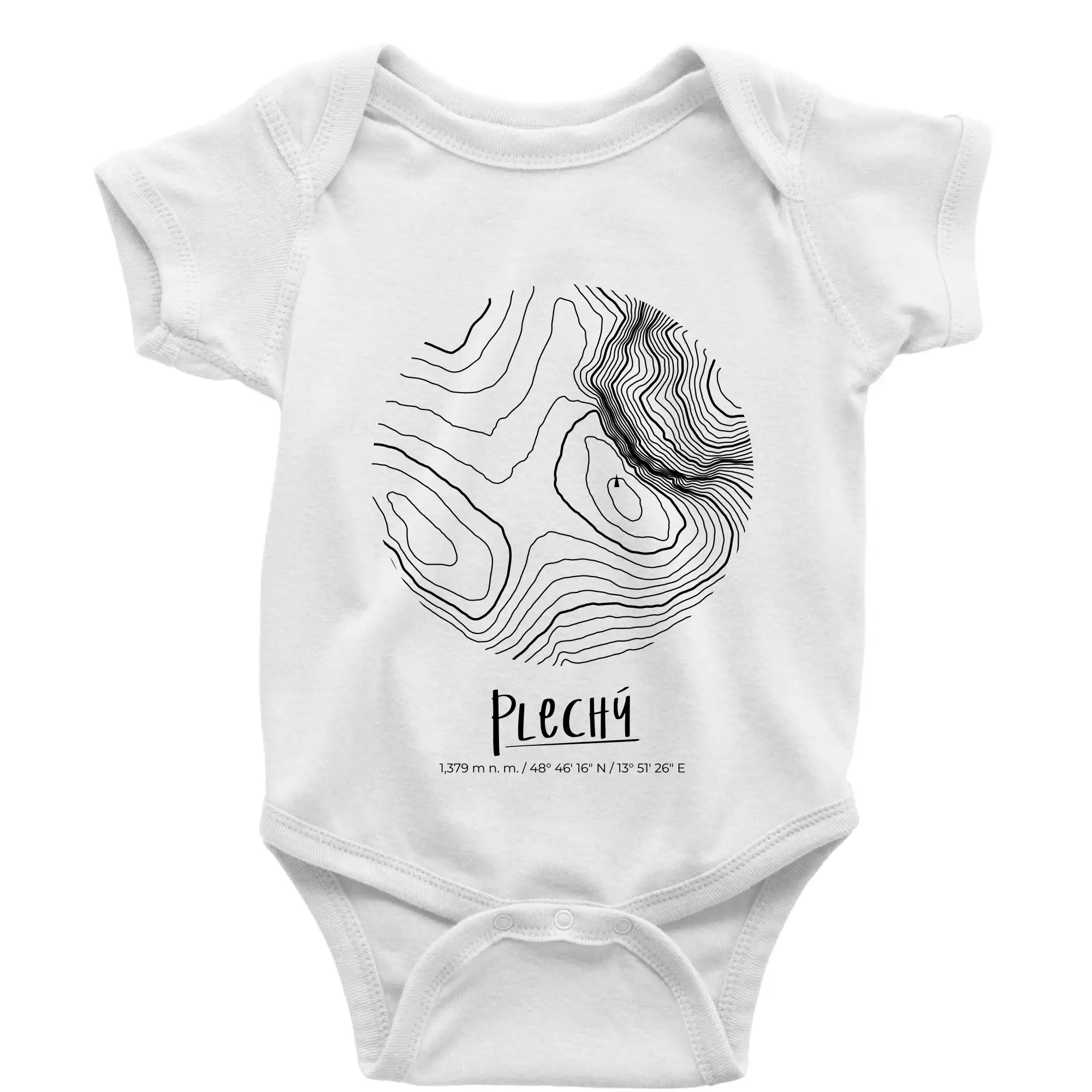 Plechý - vrstevnice v kruhu