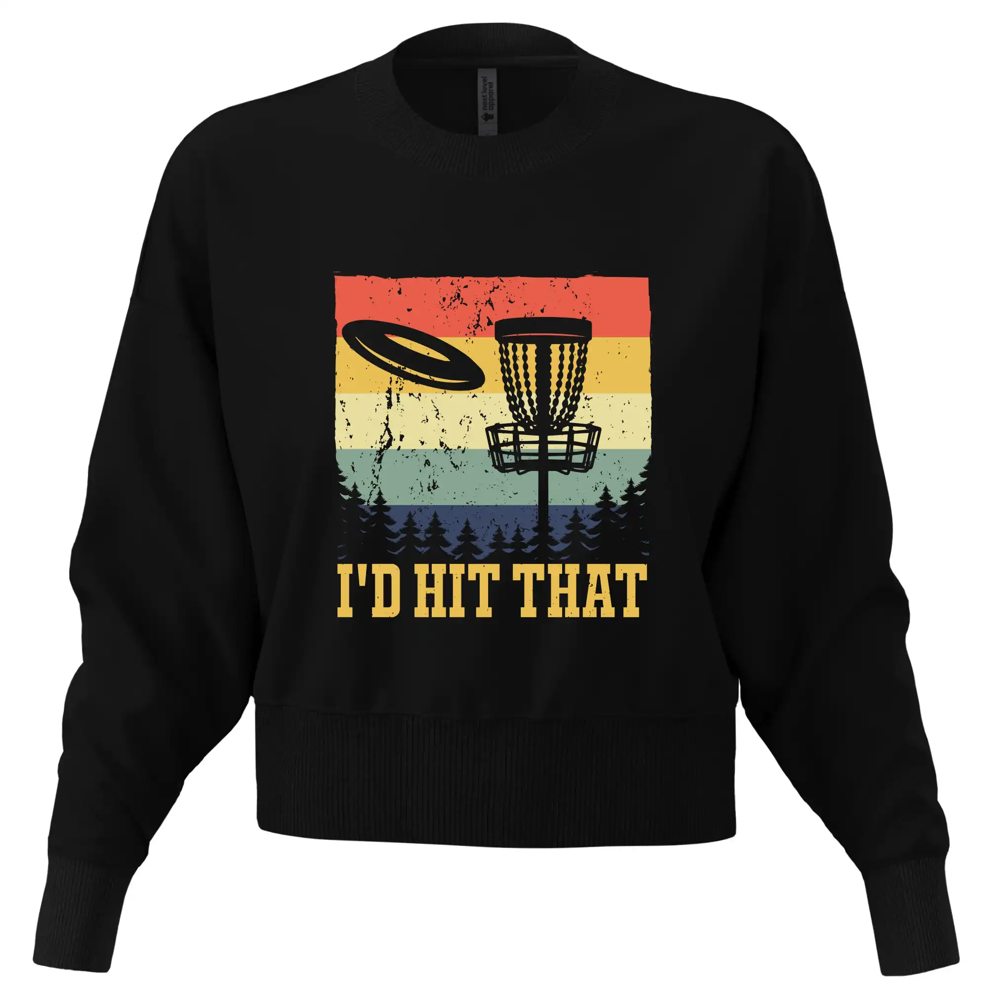 Disc golf player retro vintage