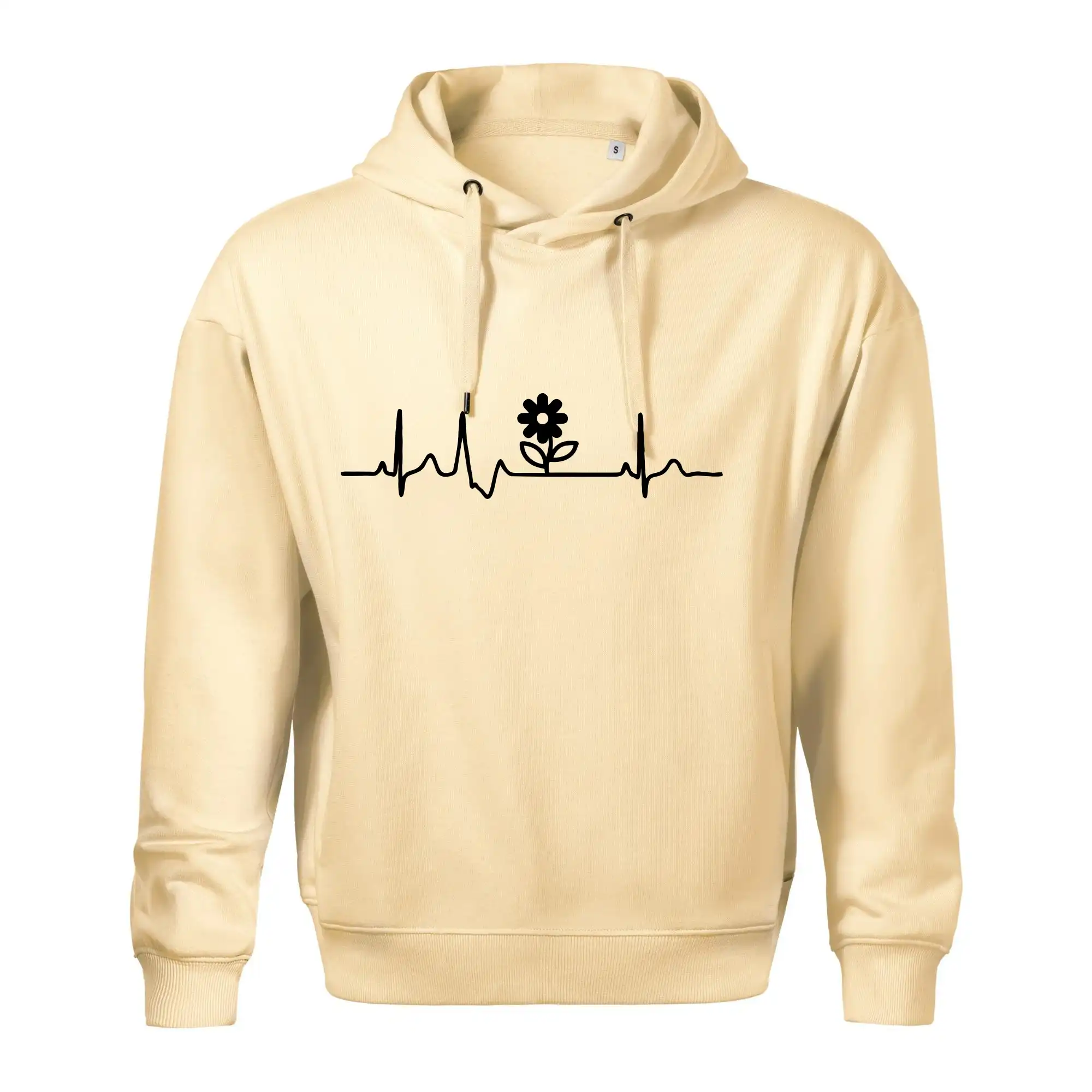 Tričká na chalupu - EKG záhrada - kvietok - Oversized mikina pánska Moon - kratšia + širšia