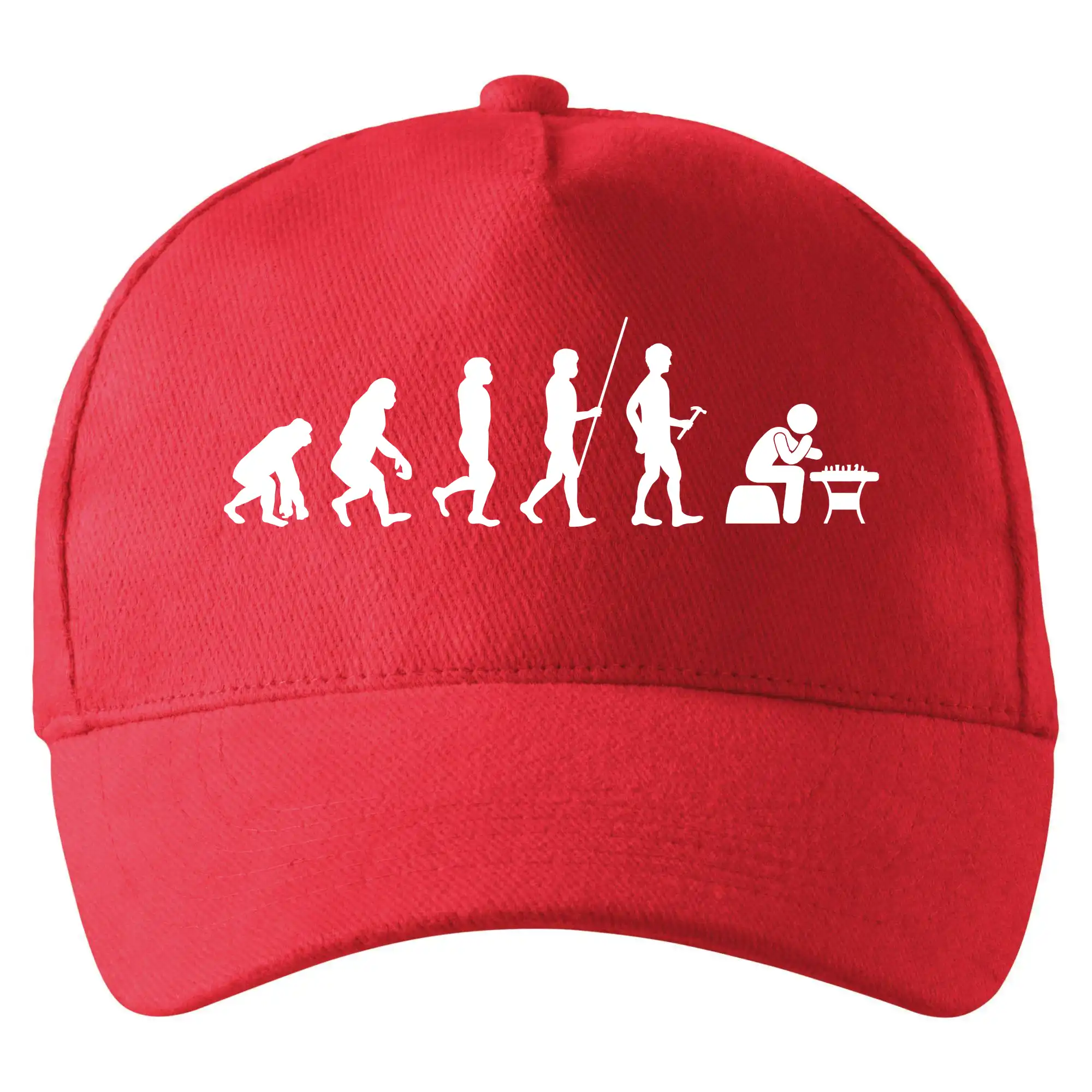 Tričká pre hráčov - Evolúcia šach - Šiltovka so zahnutým šiltom a mosaznou sponou