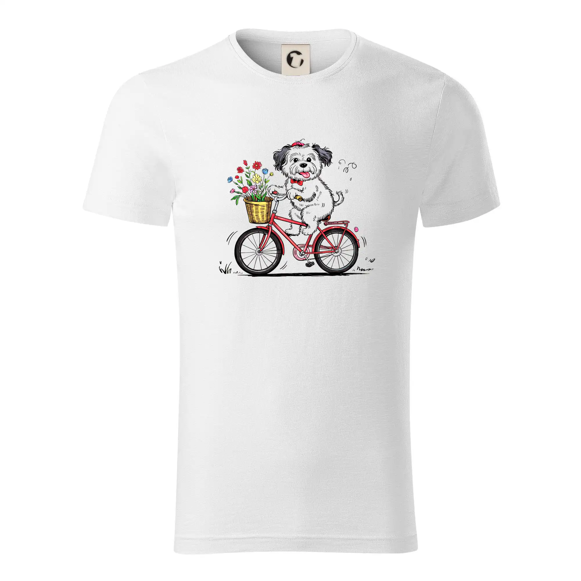 Ostatné psie plemená - Havanský psík na bicykli - Tričko z organickej bavlny