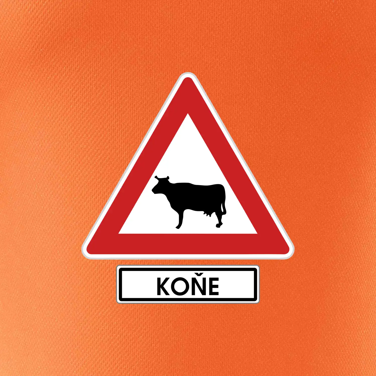 Dopravní značka - Pozor koně / kráva