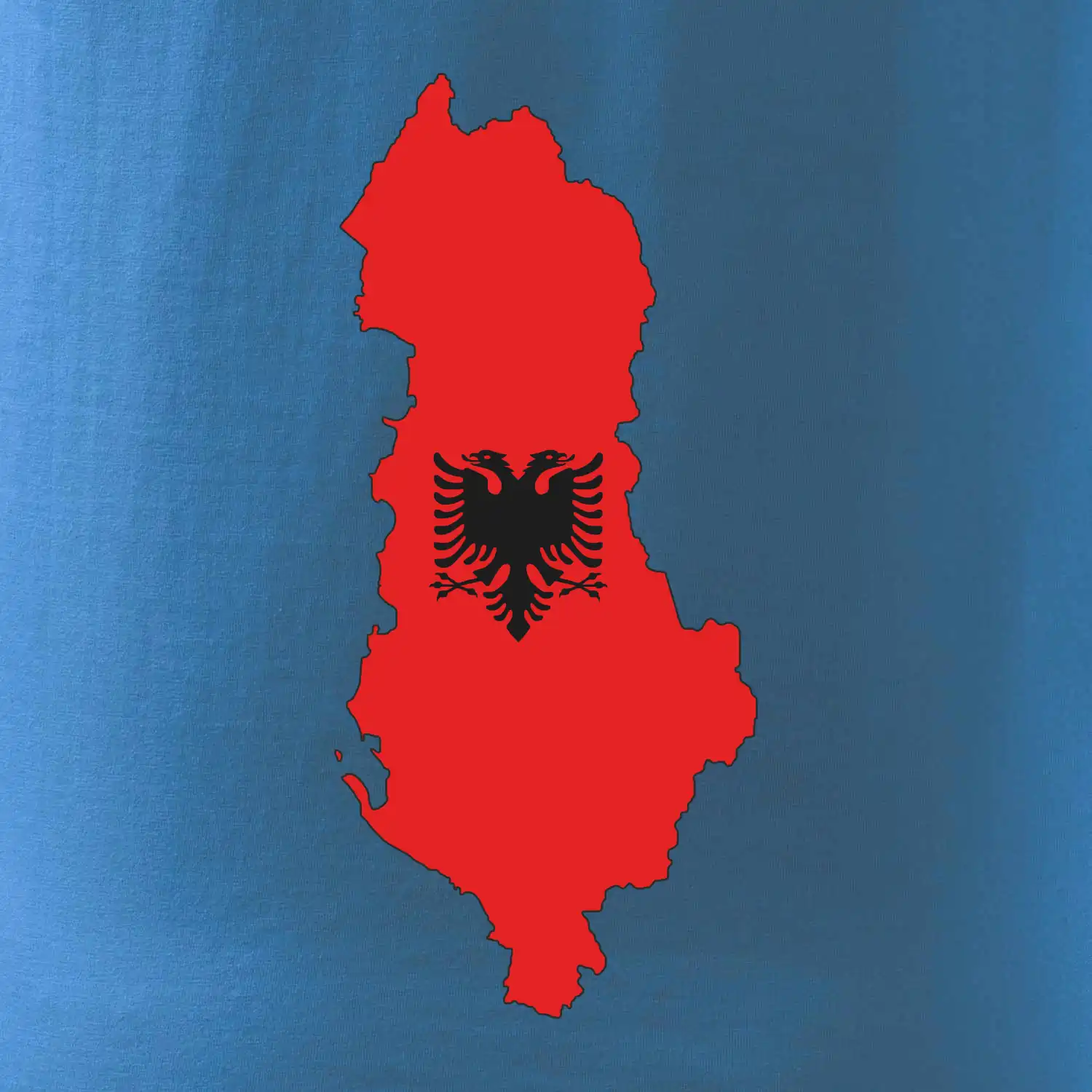 Albánie mapa a znak