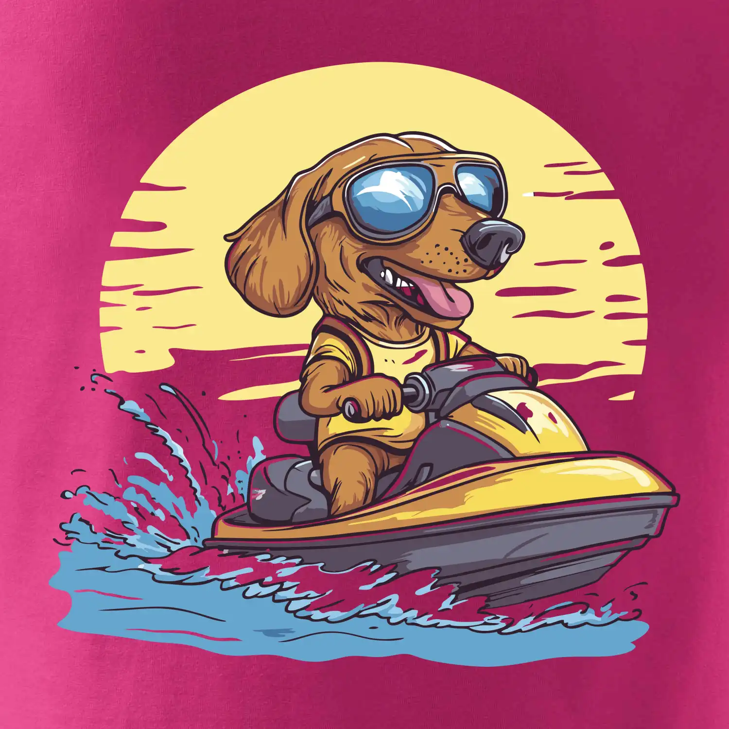 Jezevčík na vodním skútru