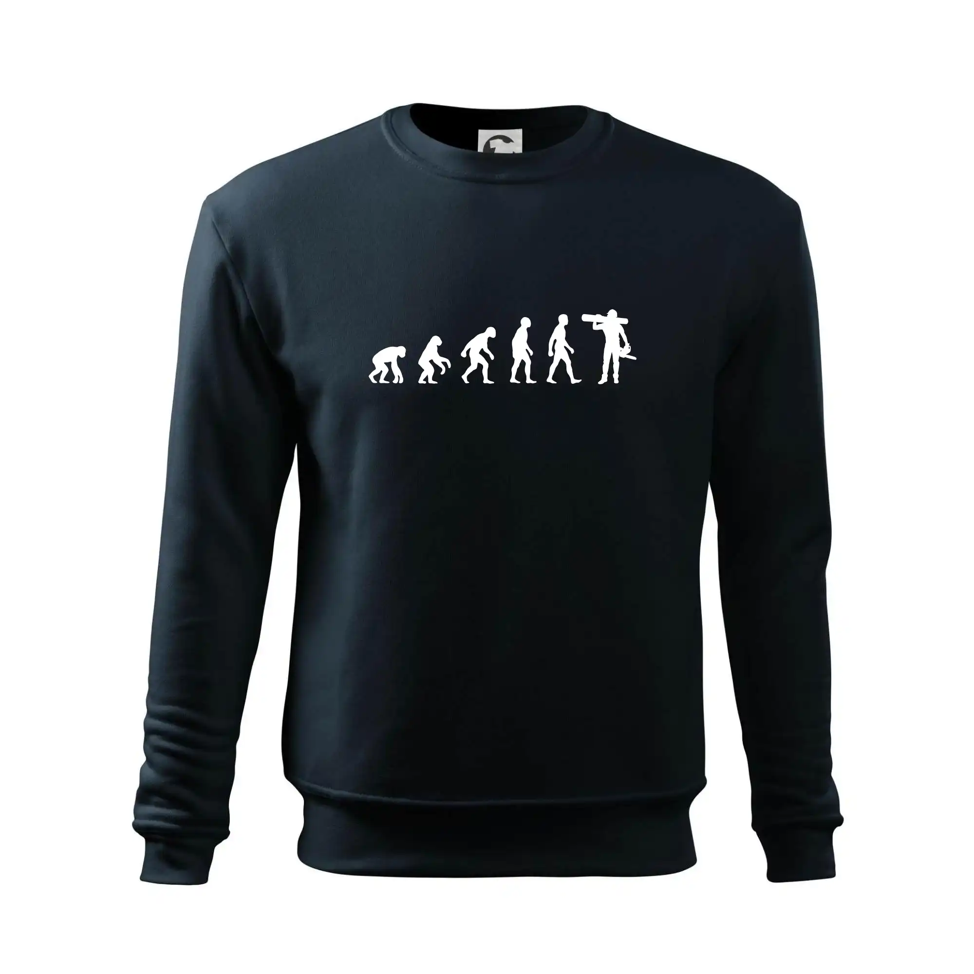 Evoluce dřevorubec - pila a kmen