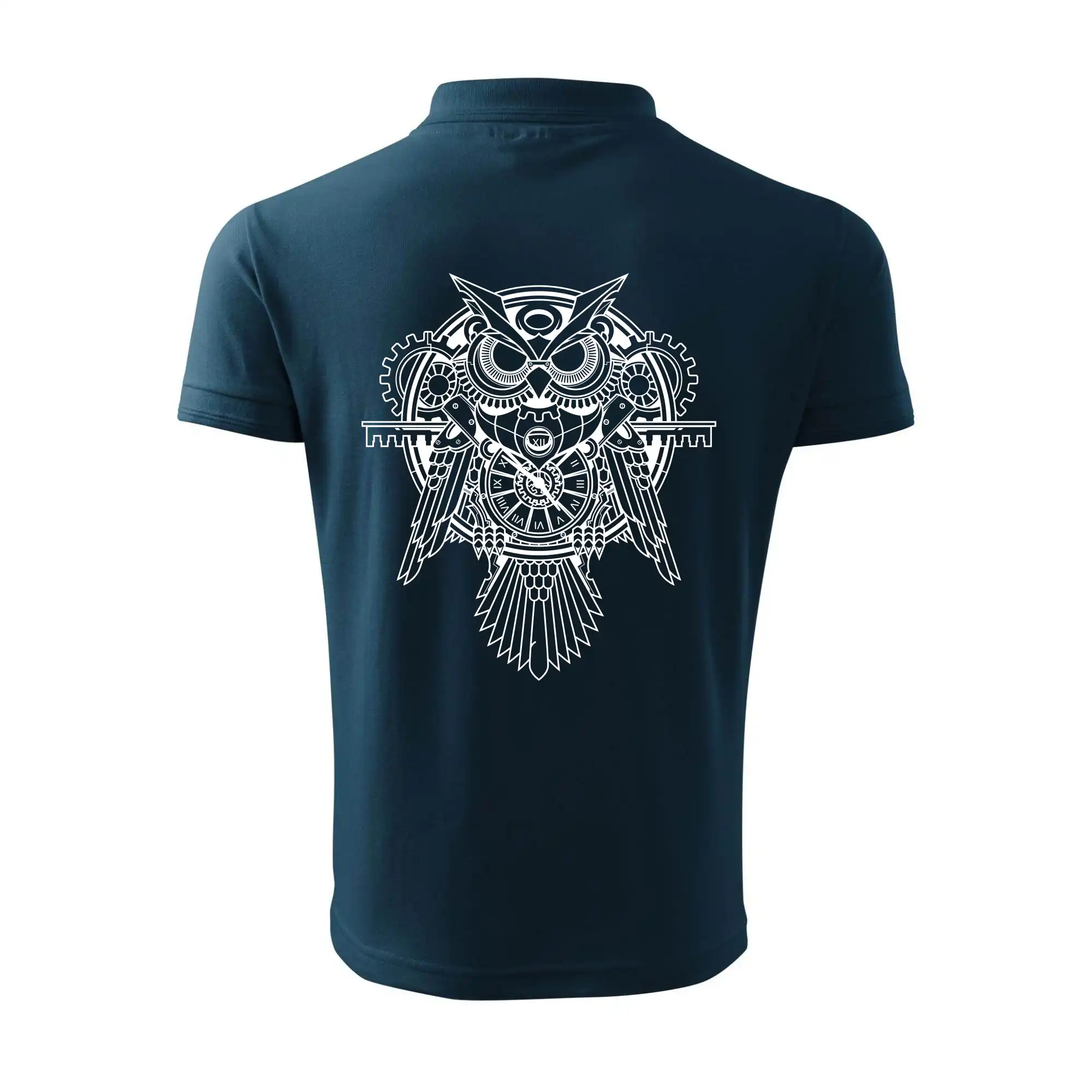 Steampunk sova černobílá