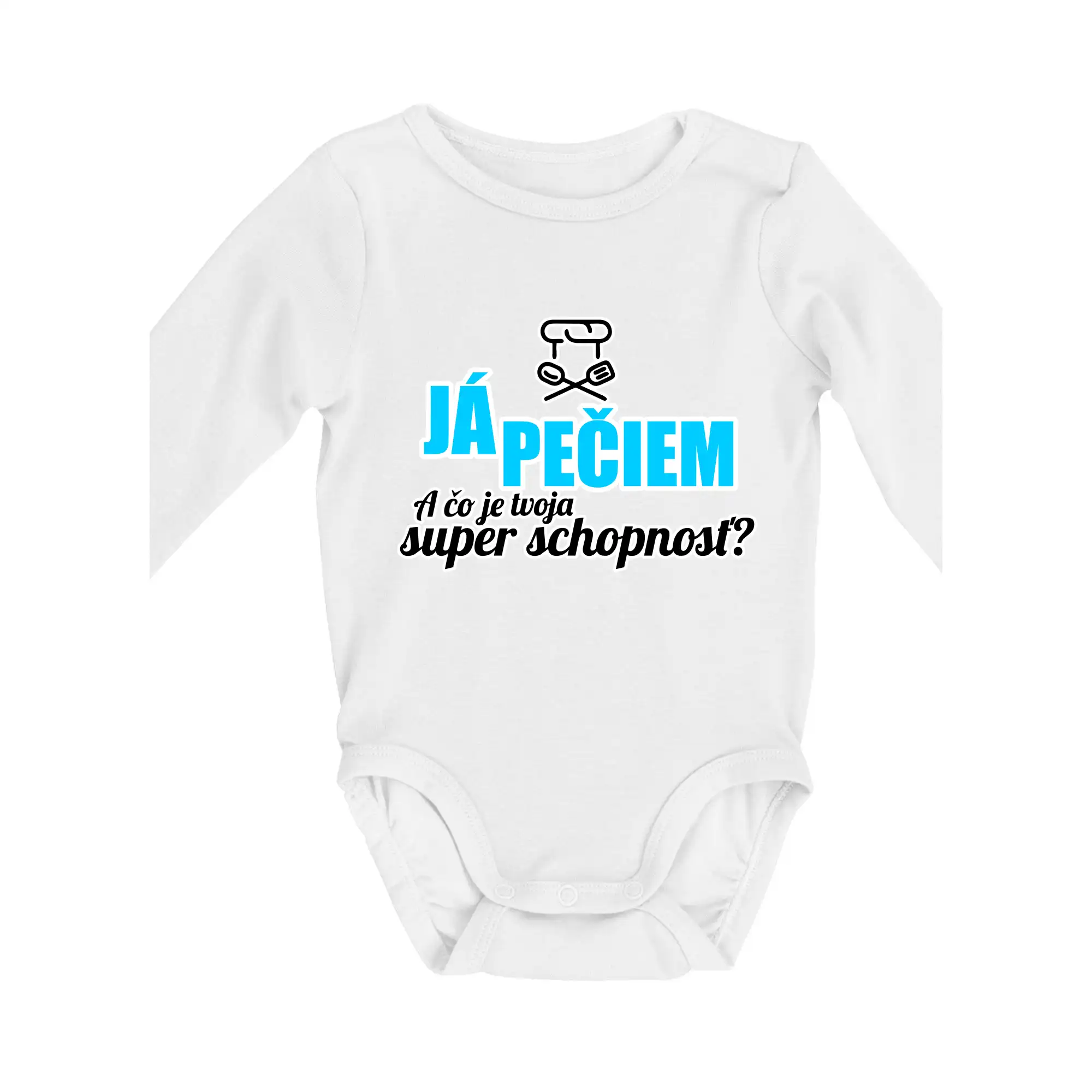 Kuchár a pekár - Já pečiem - tvoja super schopnosť - rovný - Body dojčenské s dlhým rukávom