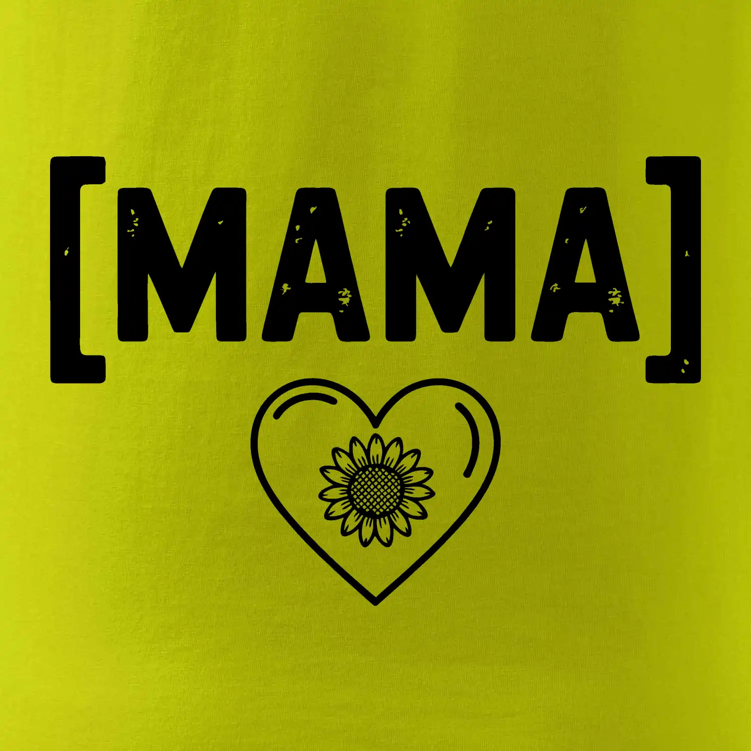 Máma nápis a srdce a slunečnice SK