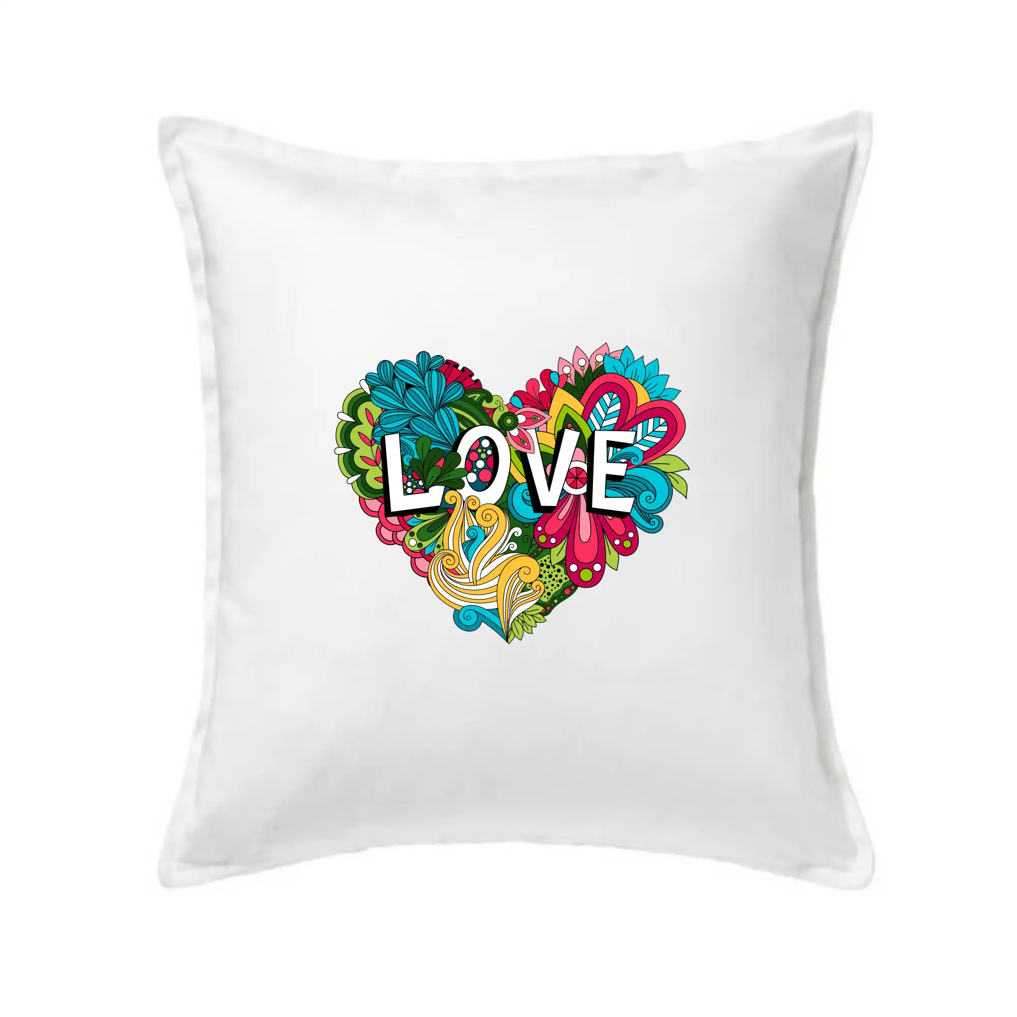 Love nápis květovaný