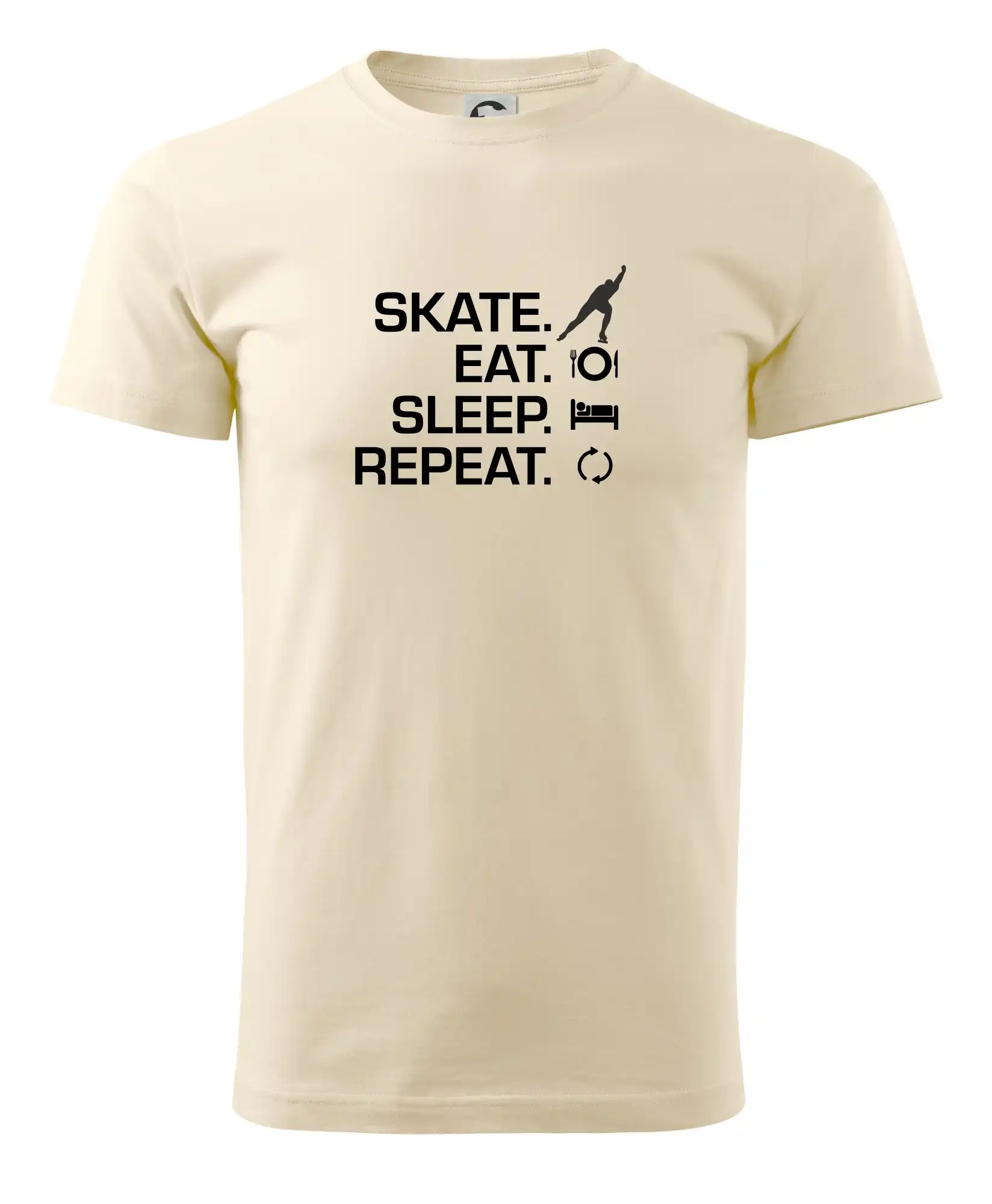 Tričká s motívom ľadových korčúľ - Eat sleep skate - ľadové korčuľovanie - Pánske tričko nižšej gramáže