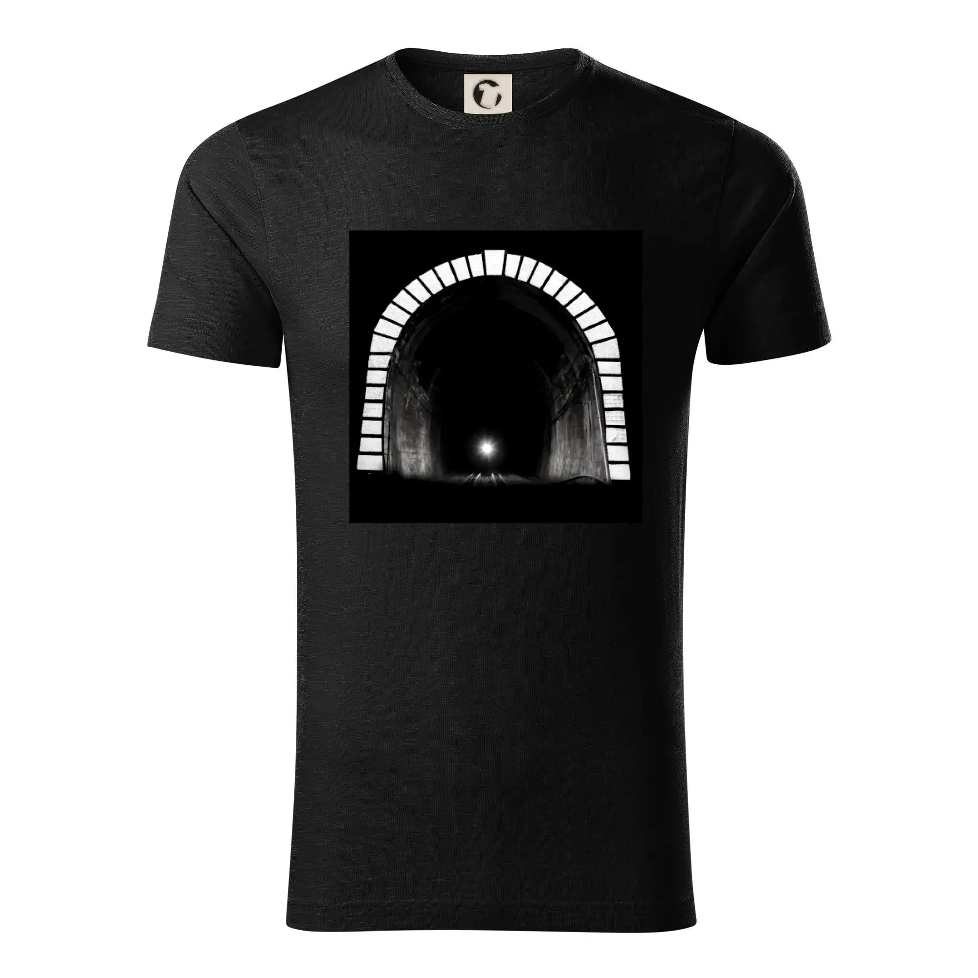 Tričká s vlakmi a autobusmi - Tmavý tunel - Tričko z organickej bavlny