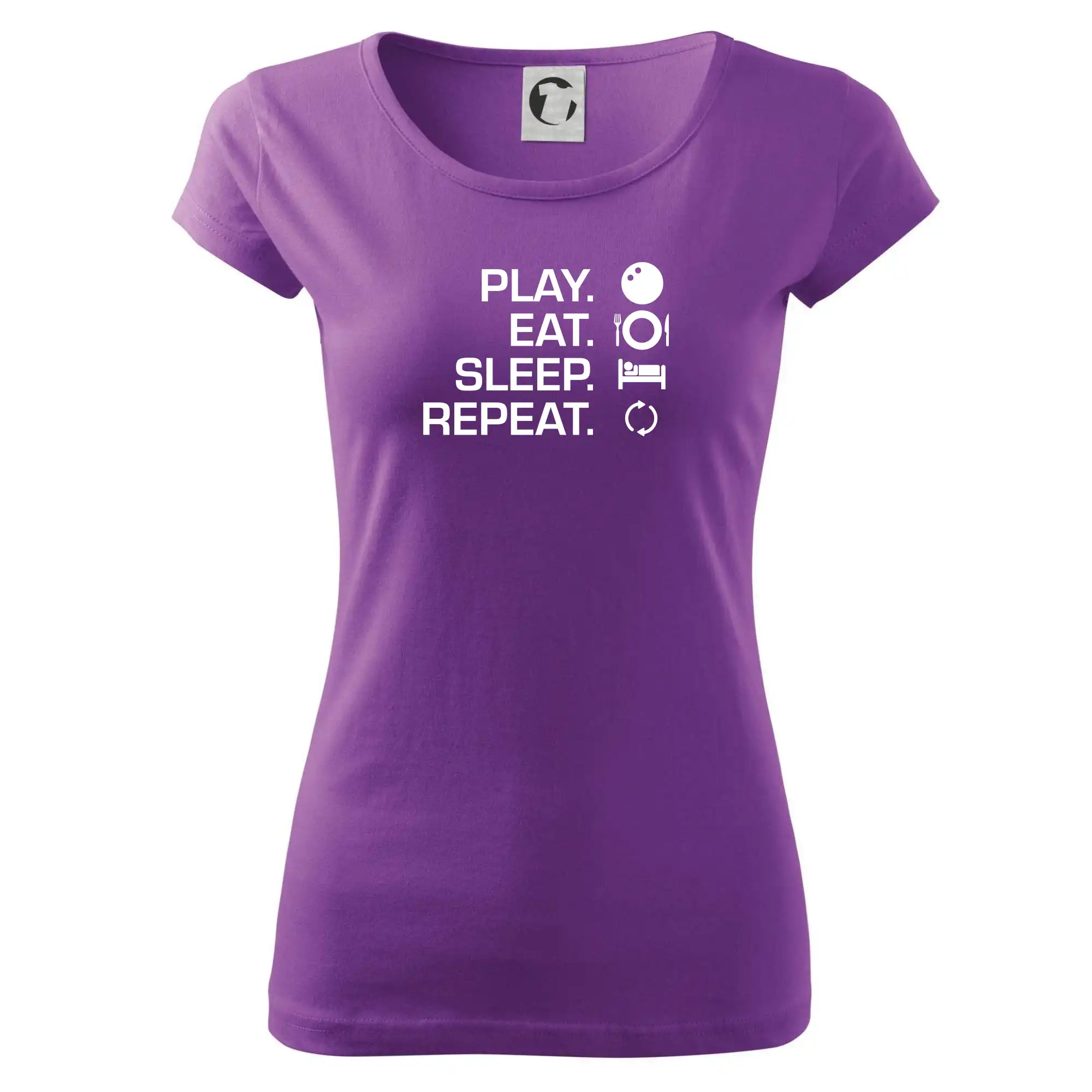Tričká s motívom Squash - Play eat sleep squash - Dámske tričko Pure