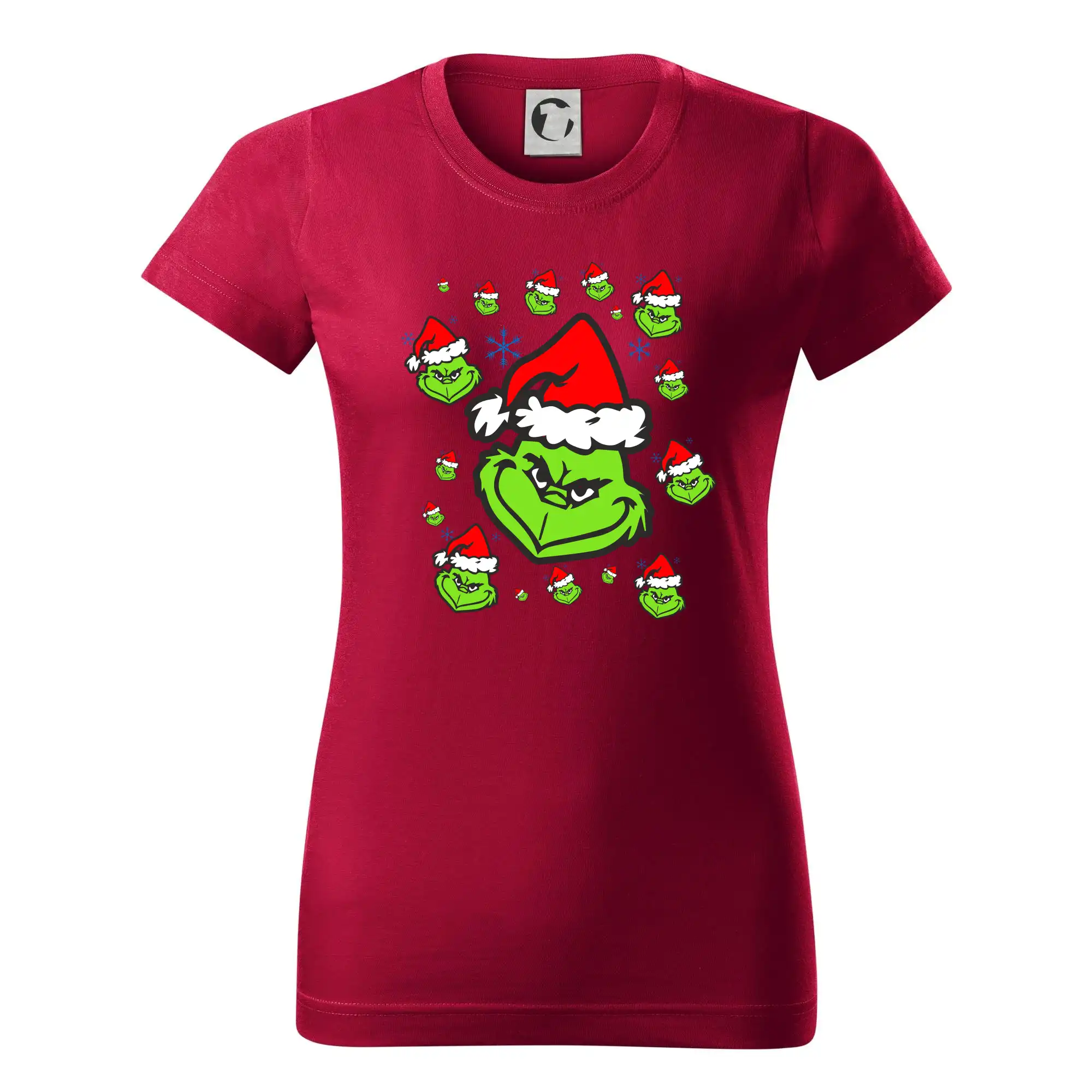 Vianočné tričká - Grinch Vianoce - Dámske tričko basic - ľahko voľnejšie a dlhšie