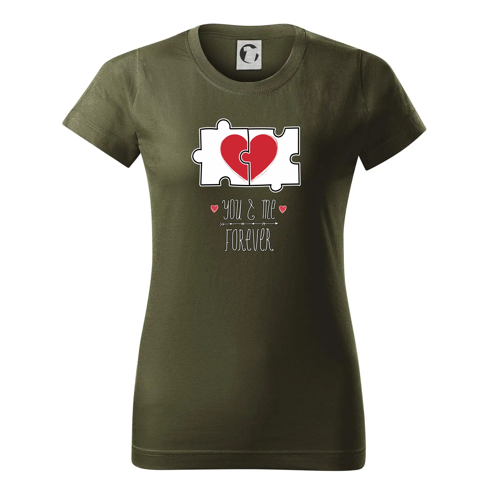 Tričká pre zamilovaných - You and me forever - Dámske tričko basic - ľahko voľnejšie a dlhšie