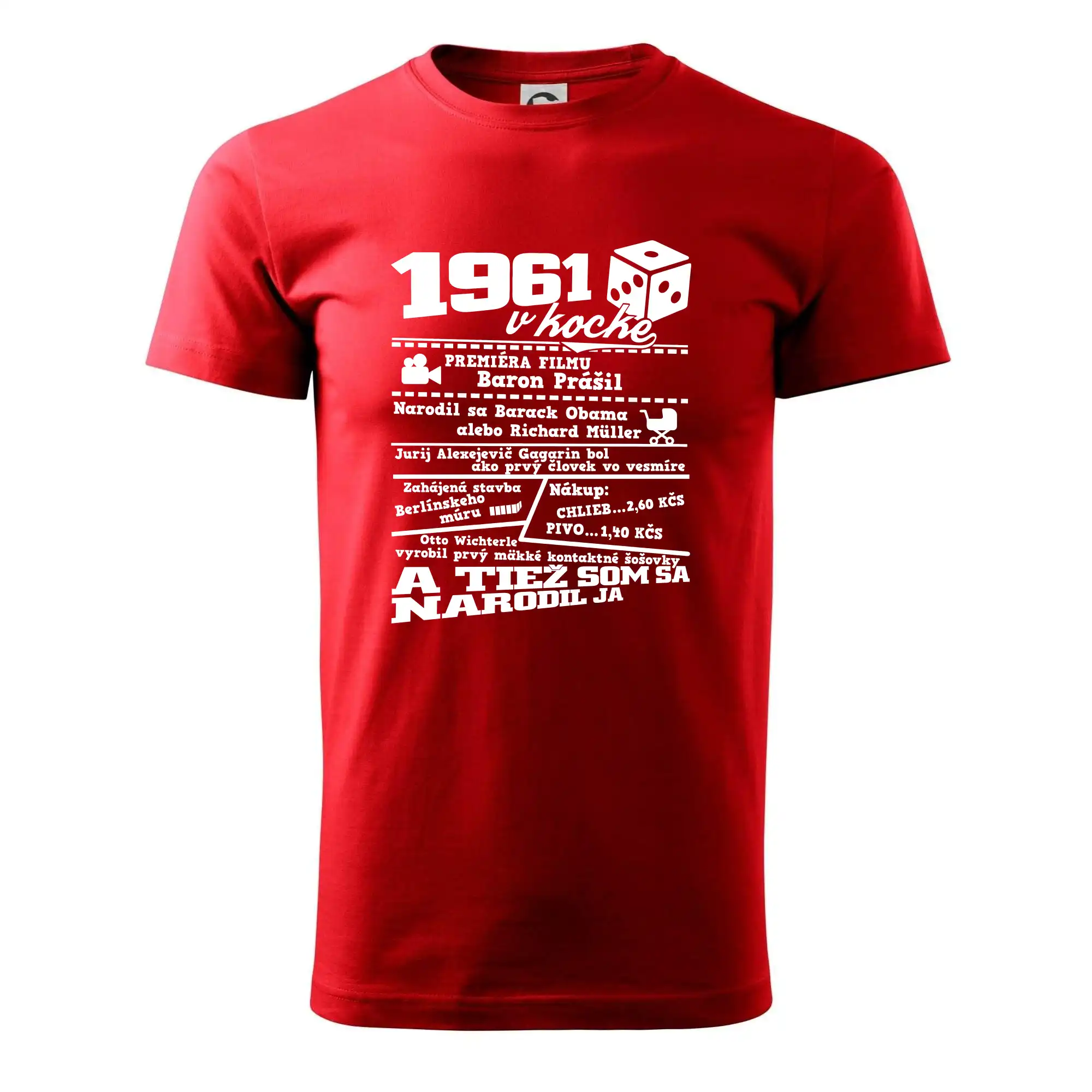 1961 v kocke - Pánske tričko nižšej gramáže