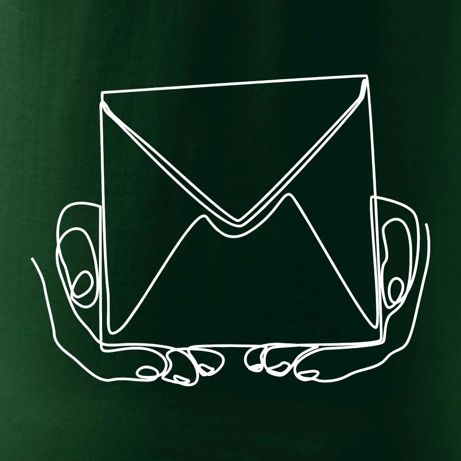 Obálka pošták jedním tahem