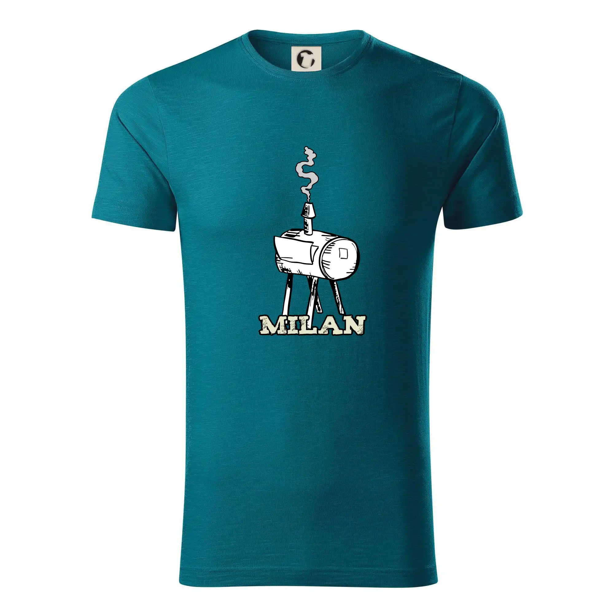 Tričká a zástery na grilovanie - Udiareň s menom - Tričko z organickej bavlny