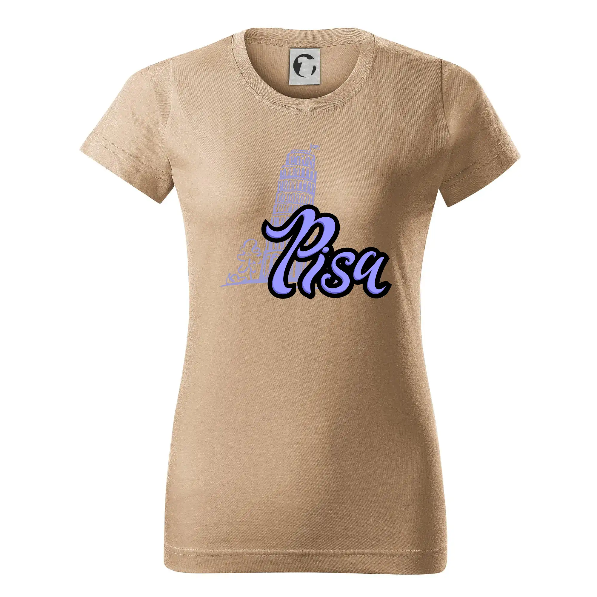 Tričká Taliansko - Pisa Lettering - Dámske tričko basic - ľahko voľnejšie a dlhšie