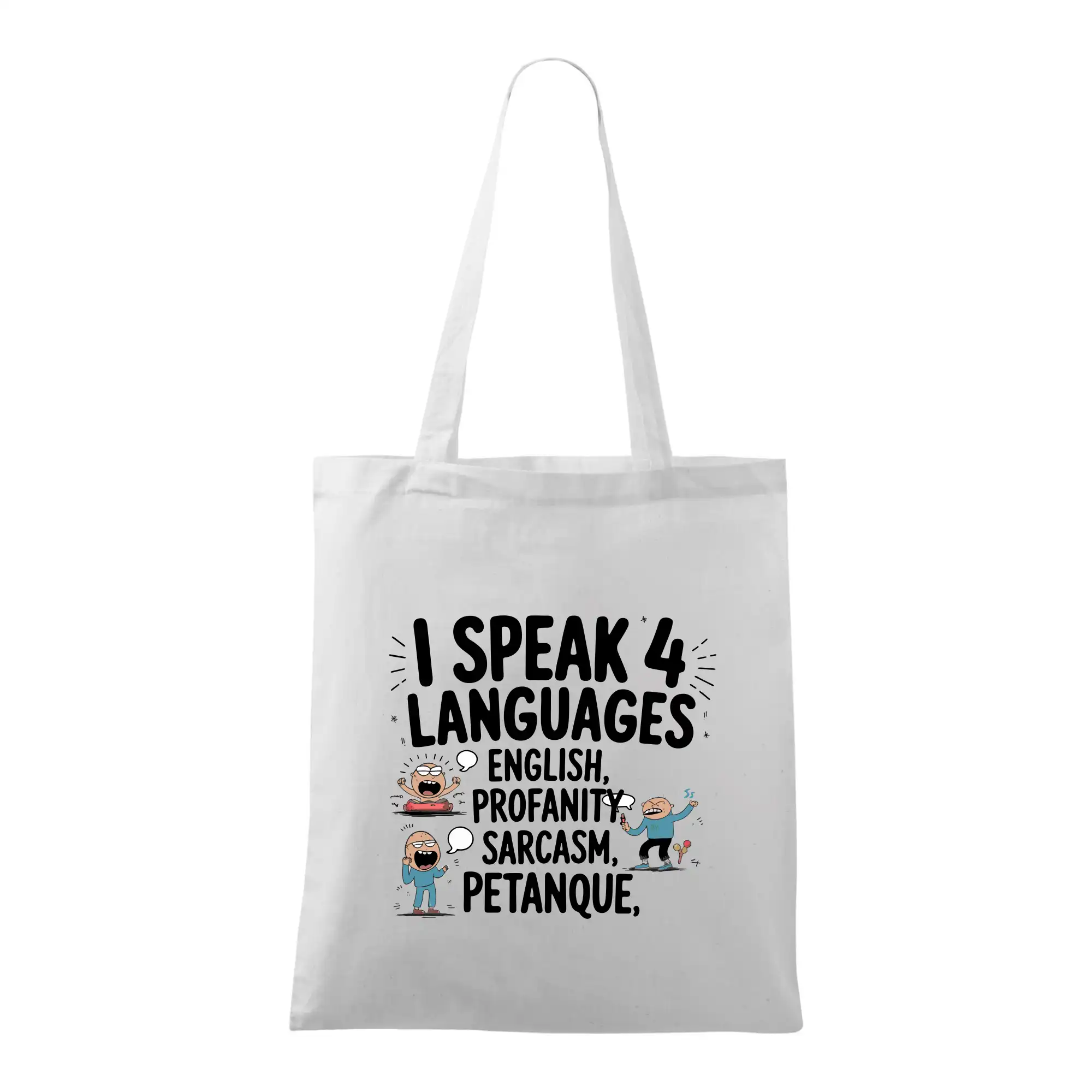Ostatné športy - I speak 4 language - Petanque - Taška bavlnená