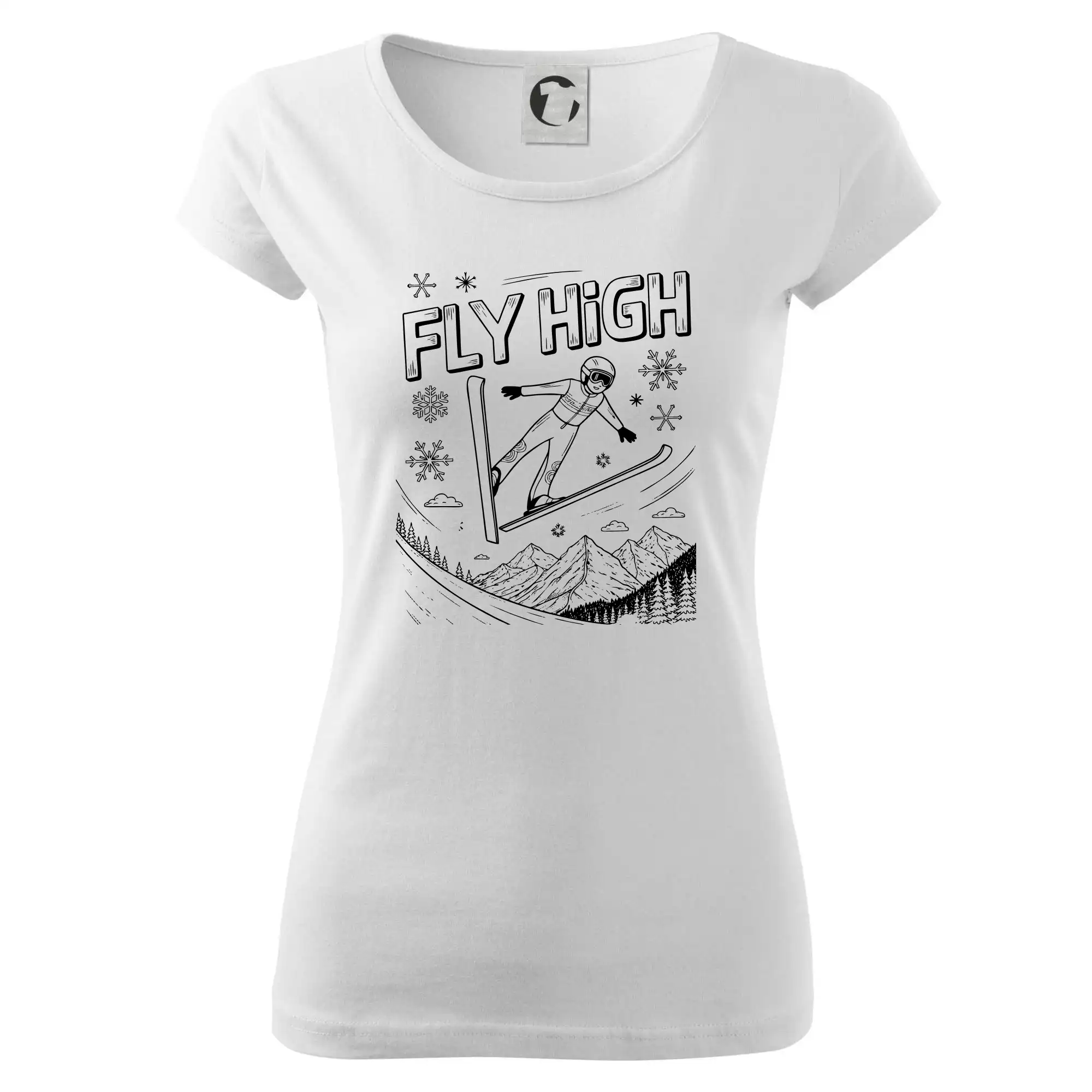 Černobílý skokan fly high