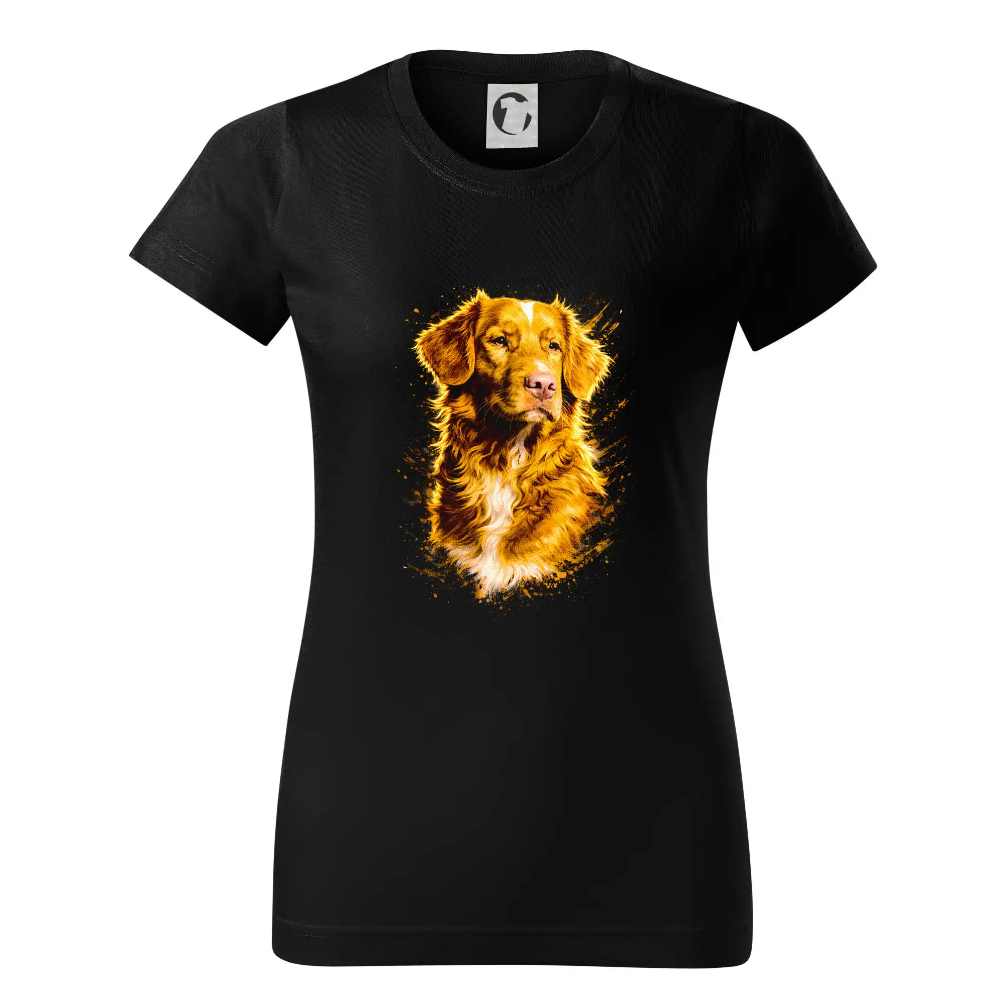 Ostatné psie plemená - Obrázok poltón Kanadský retriever (Nova Scotia Duck Tolling Retriever) - Dámske tričko basic - ľahko voľnejšie a dlhšie