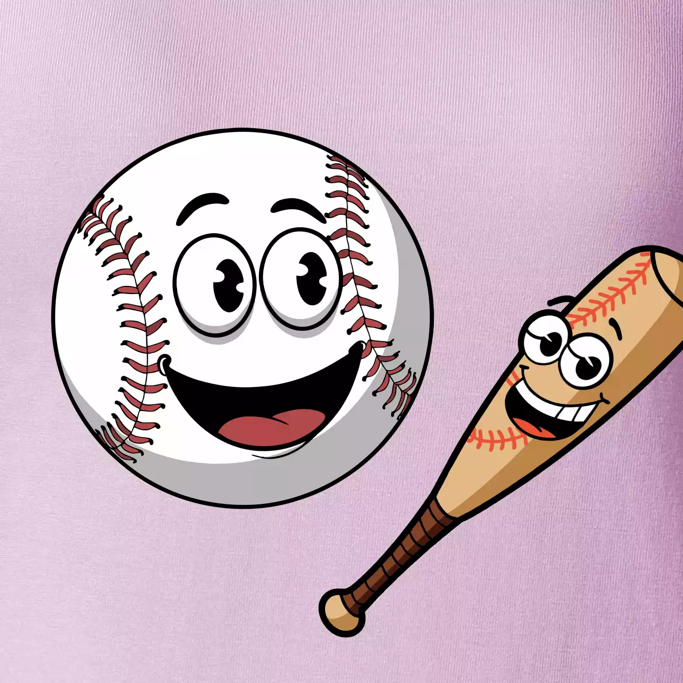 Parové triko - baseballová pálka a míček