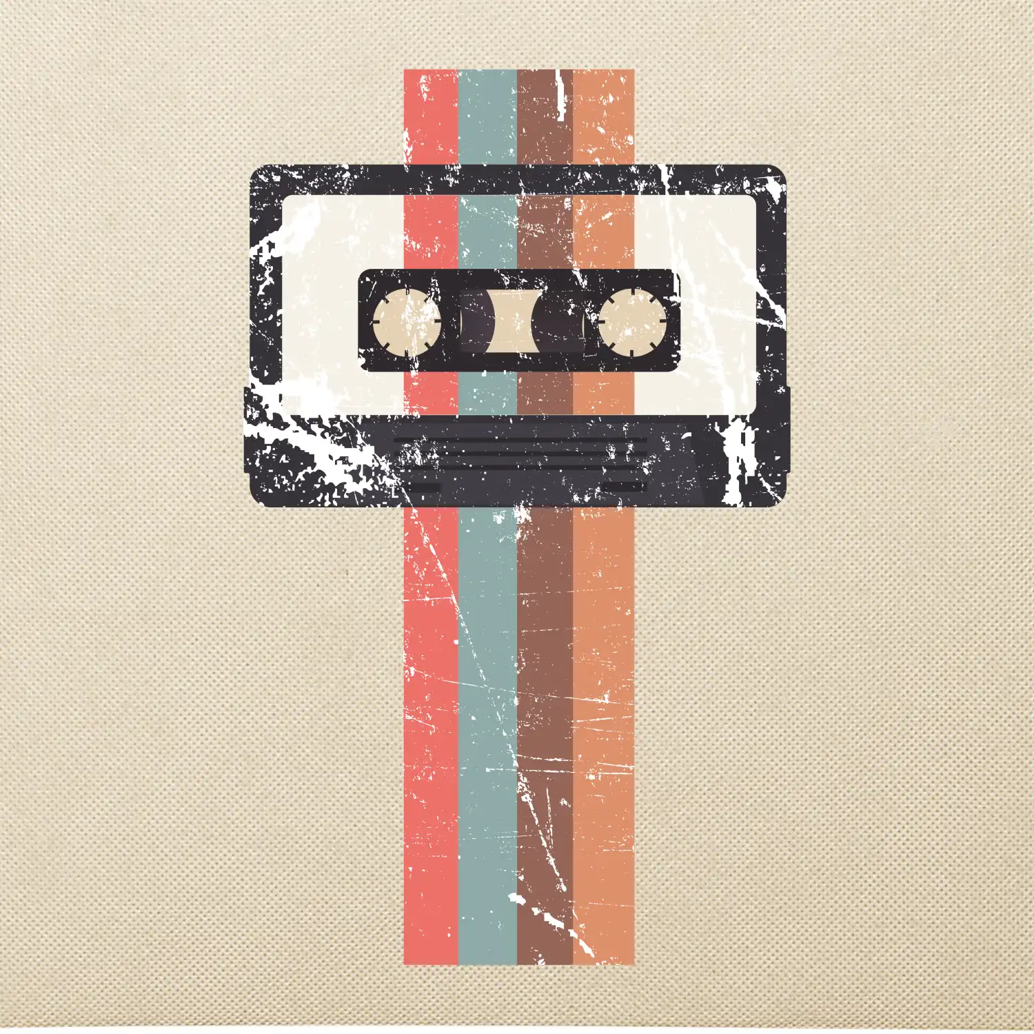 Retro kazeta - pruhy