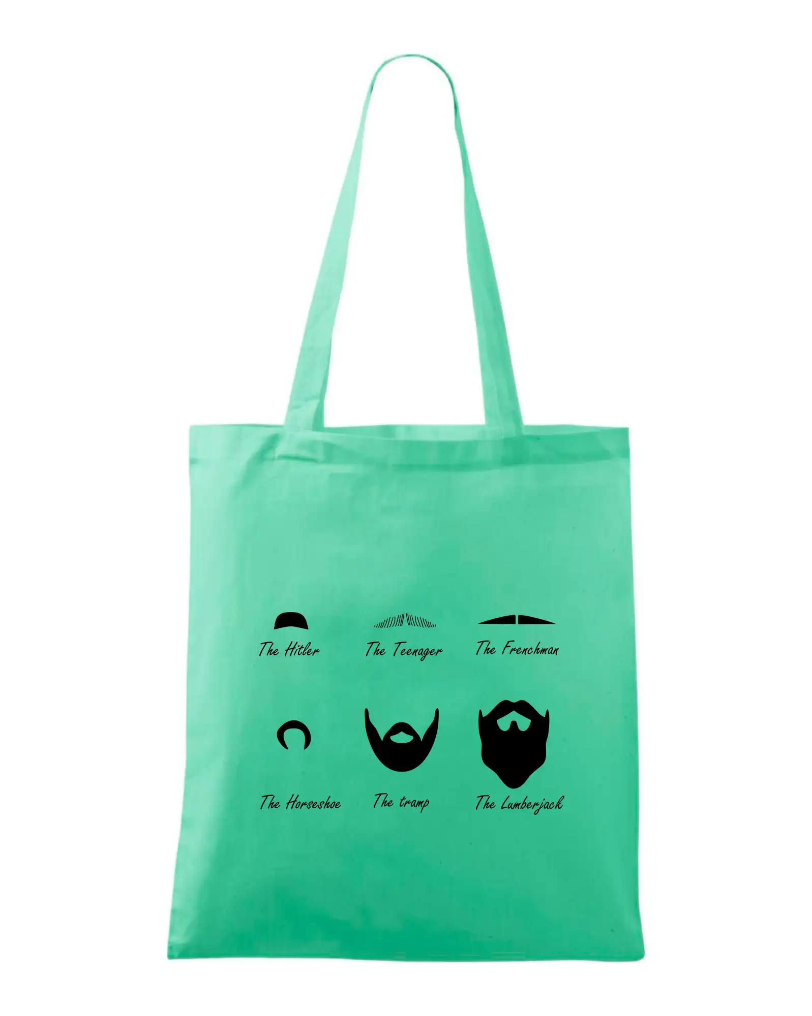 Tričká s fúzikmi - Types of men - Mustache - fúziky - Taška bavlnená