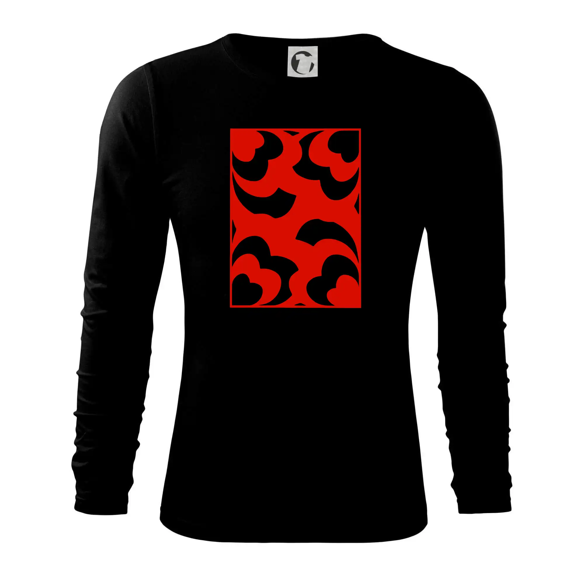 Tričká pre zamilovaných - Štyri srdcia - obdĺžnik (Moňas) - Tričko s dlhým rukávom FIT-T long sleeve