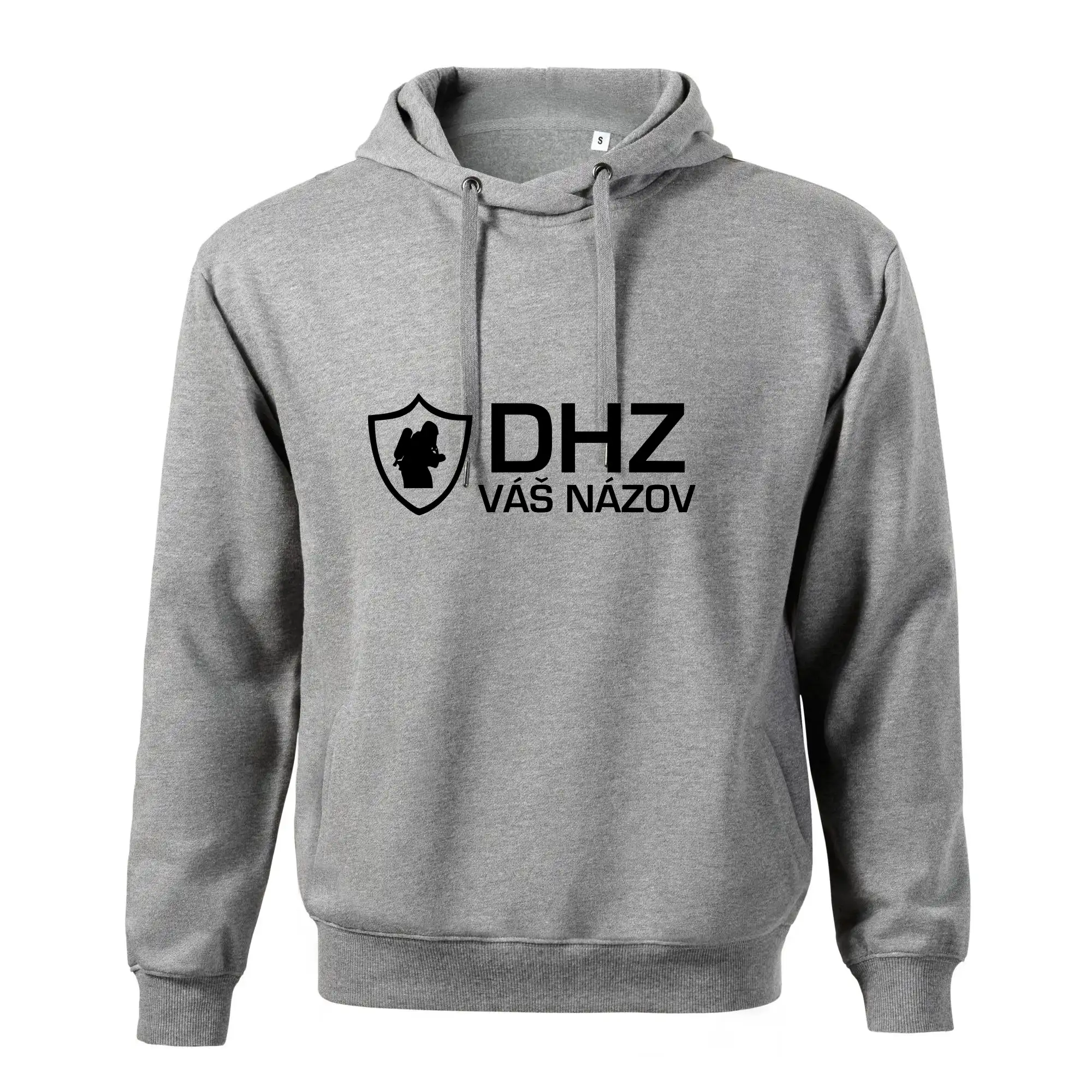 Originálne tričká pre hasičov - DHZ emblem - vlastný nápis - Oversized mikina pánska Moon - kratšia + širšia