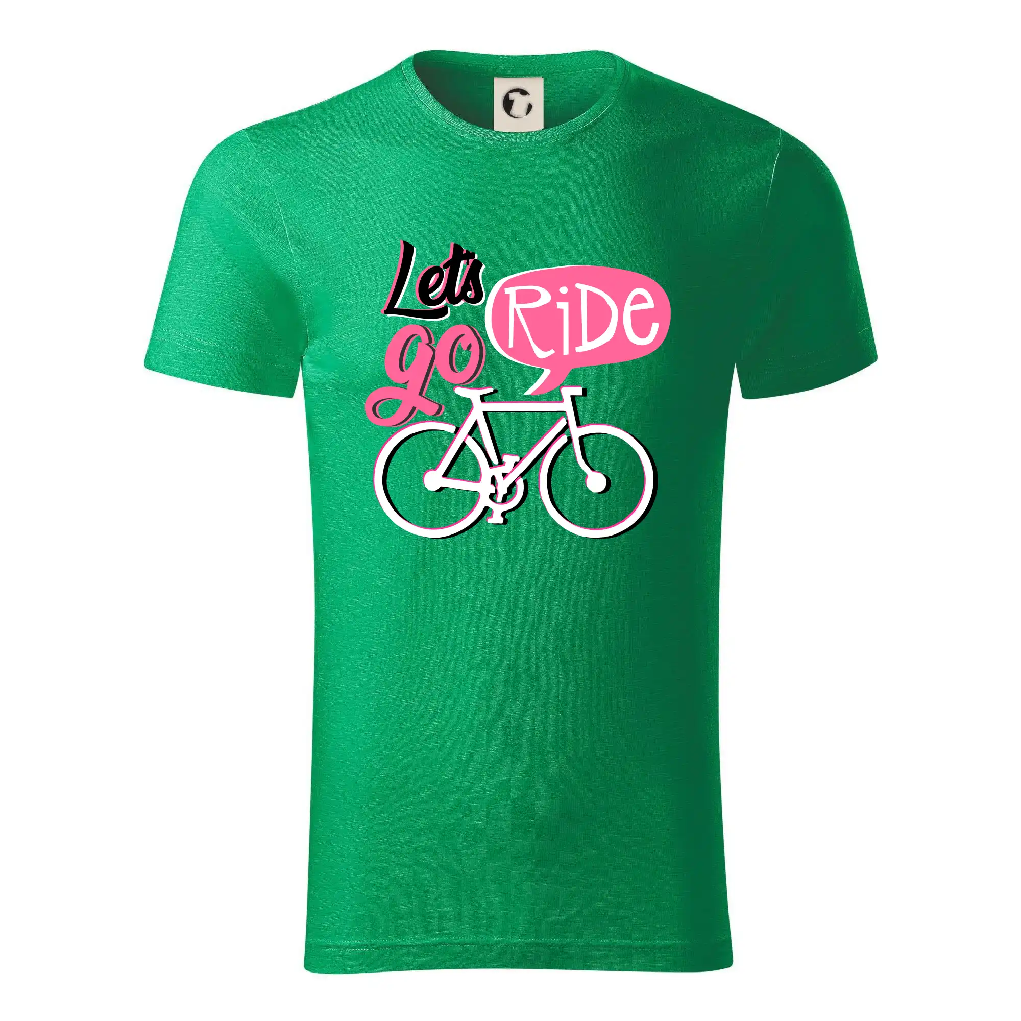 Tričko ako darček pre cyklistu - Lets go ride - Tričko z organickej bavlny