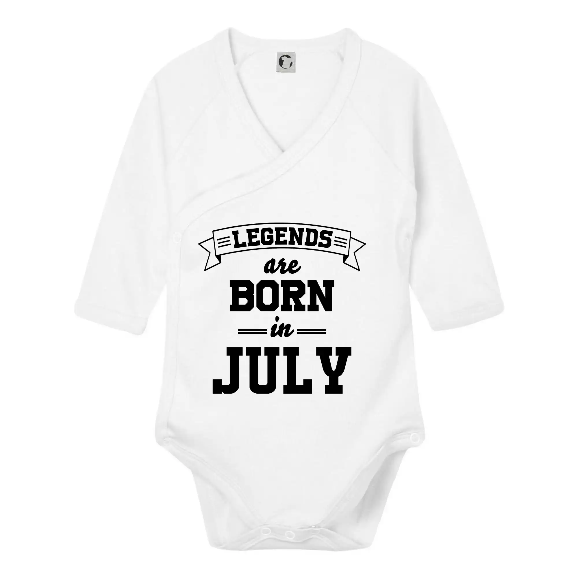 Tričká pre narodených v júli - Legends are born in July - Body zavinovacie s dlhým rukávom