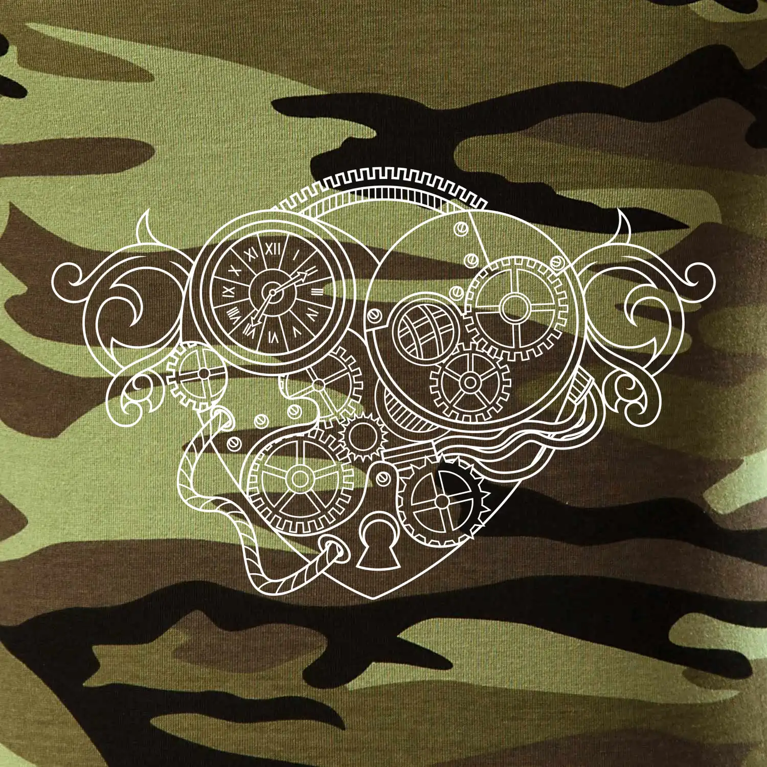 Steampunk srdce kreslené