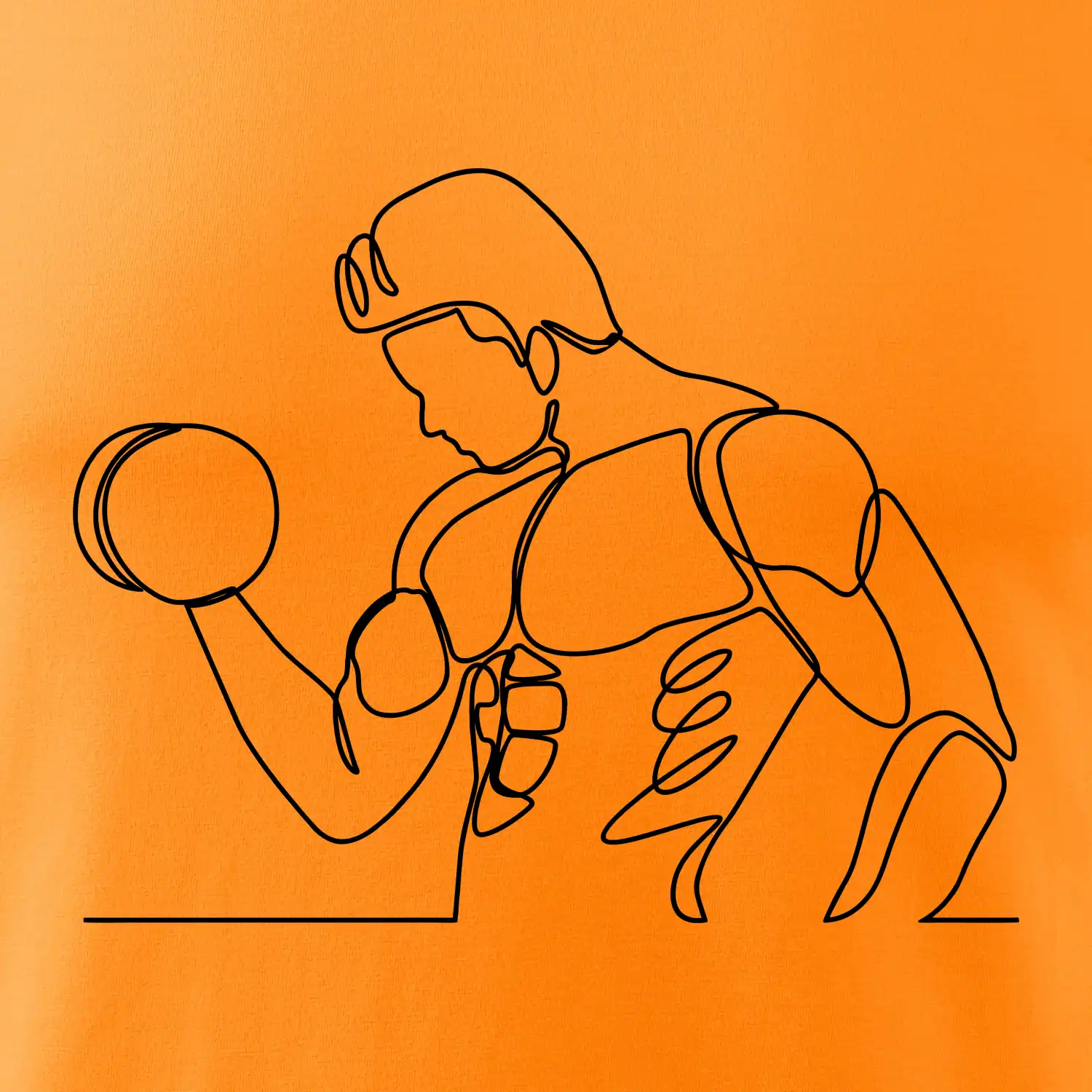 Fitness muž jedním tahem