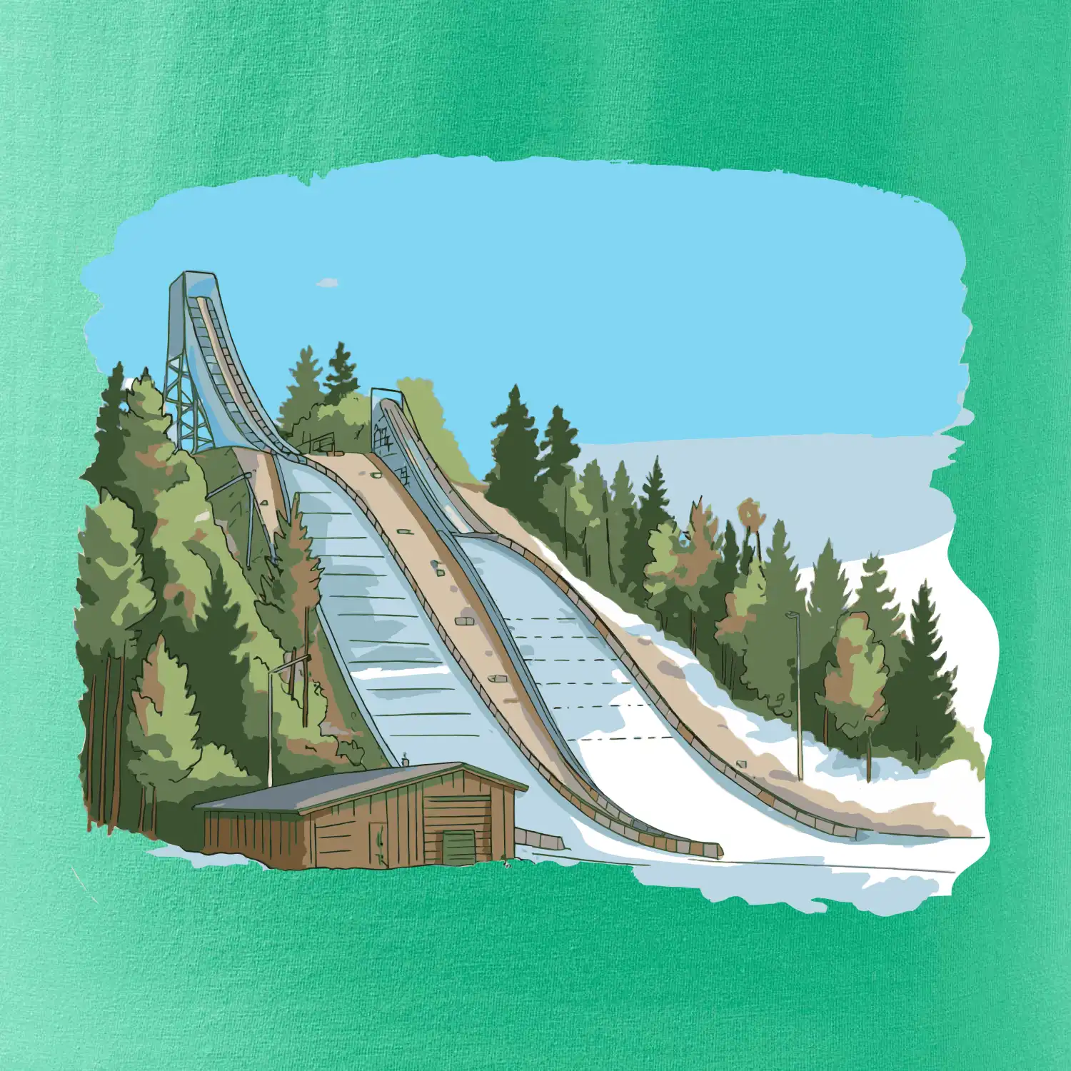 Obrázek skokanských můstků