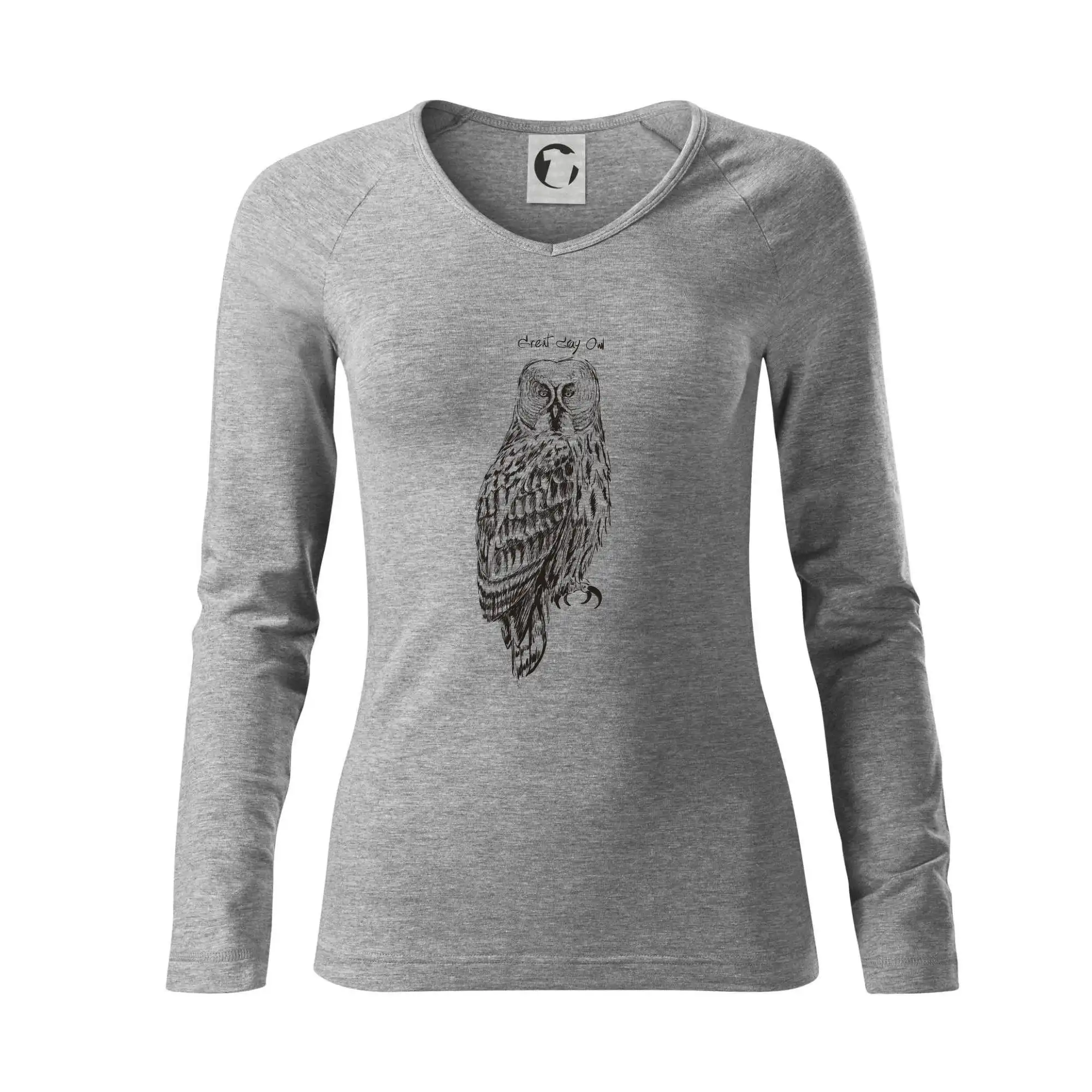 Tričká so zvieratami - Sova bradatá Barred owl - Tričko dámske Elegance