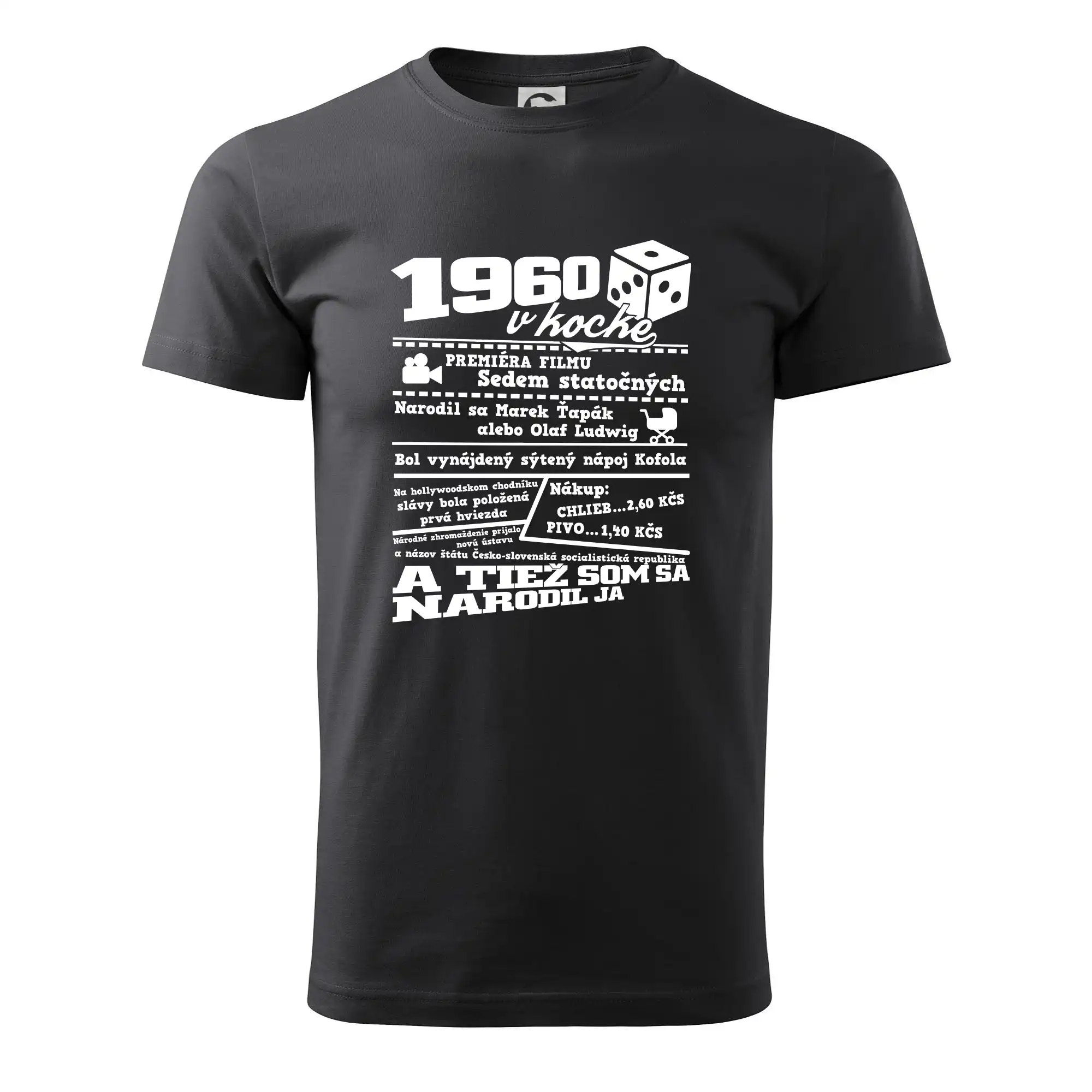 1960 v kocke - Pánske tričko nižšej gramáže