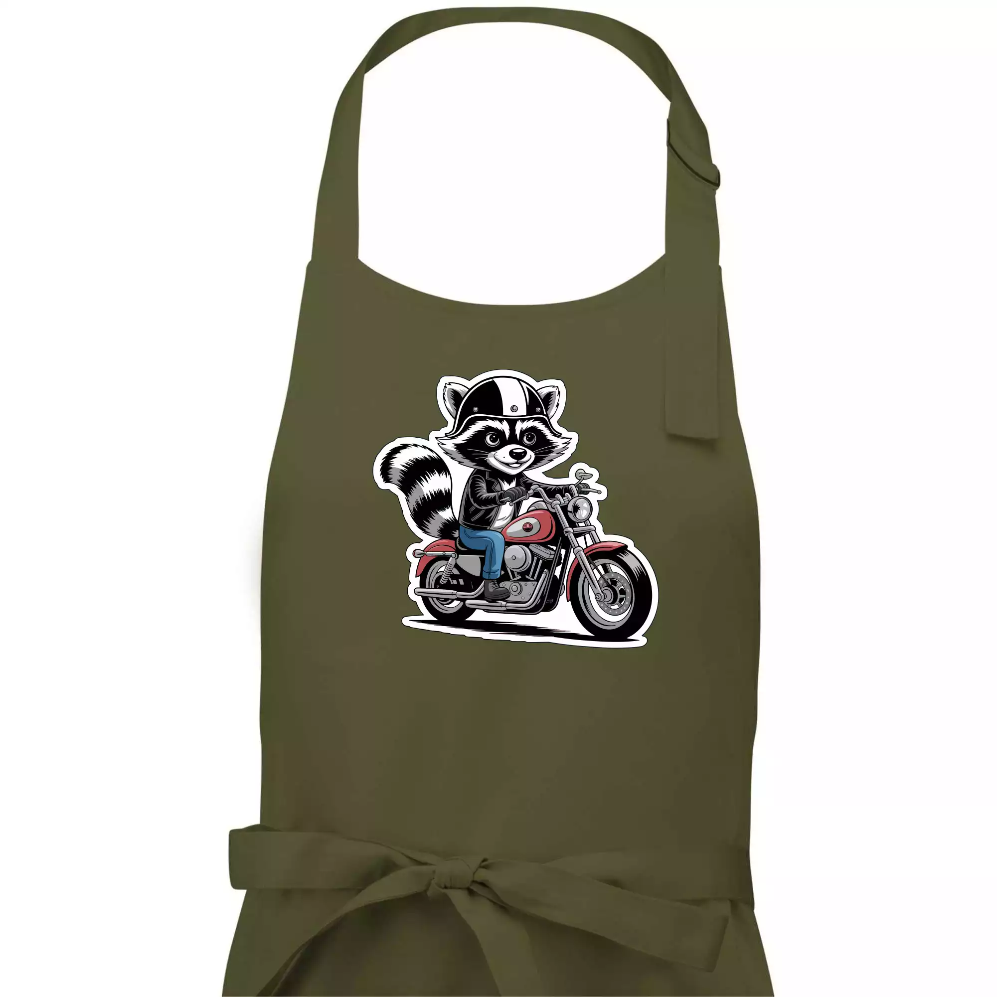 Mýval na motorce kreslený