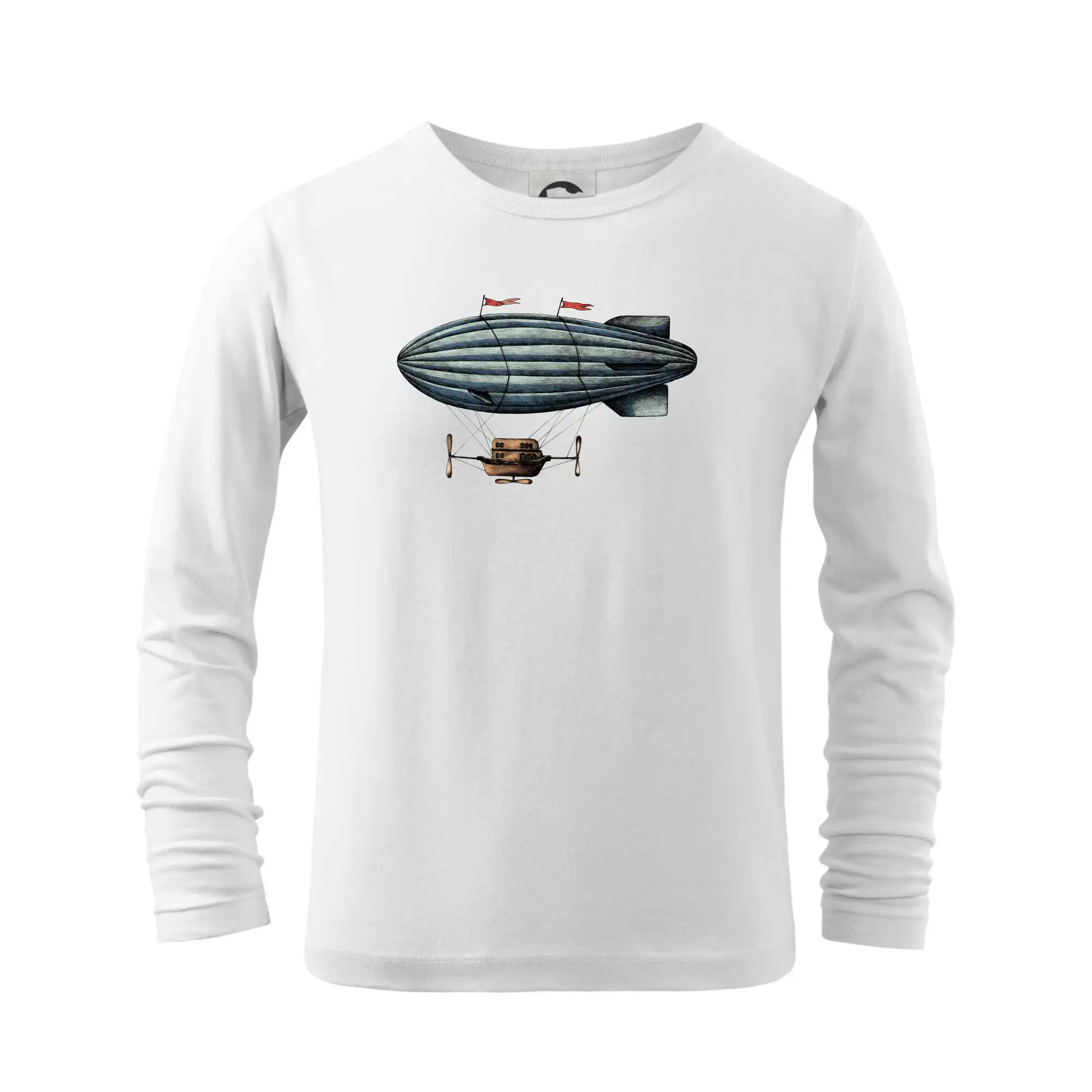 Grafické tričká - Vzducholoď farebná - Tričko detské Long Sleeve